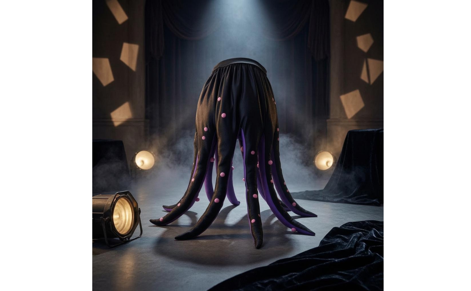 Black and Violet Octopus Outfit Curved Tentacles Long Tentacle Costume