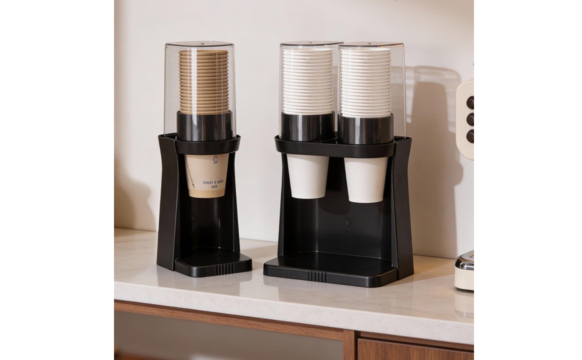 Paper Cup Dispenser Retro Style Clear Tube Cup Dispenser Cylindrical