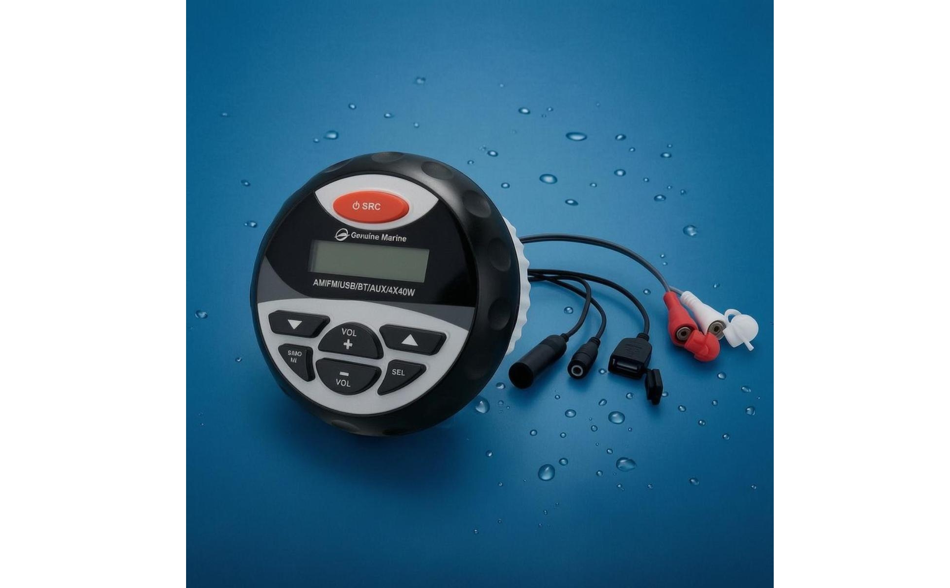 Marine Stereo Receiver USB Bluetooth Marine Stereo AUX for Boats