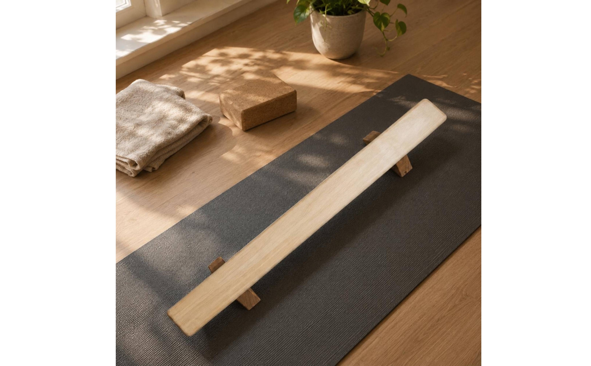 Wooden Exercise Board Unpainted Floor Exercise Board Long Narrow