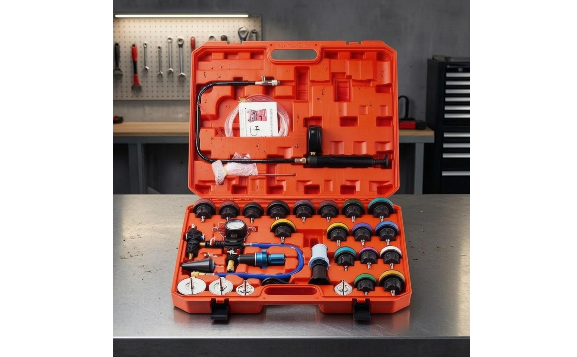 34 Pieces Cooling-System Pressure Test Kit Hand Pump