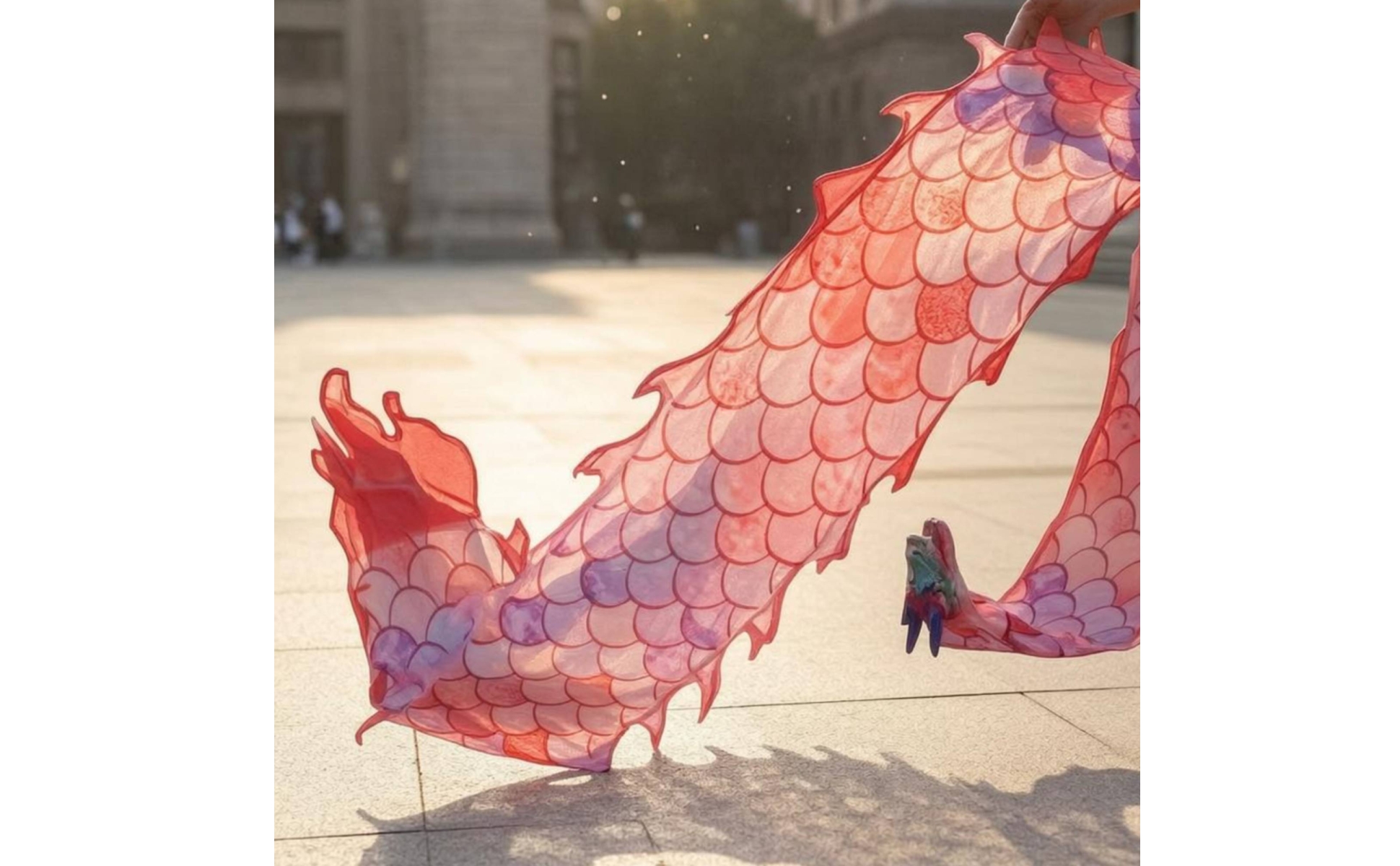 Dragon Dance Set Colorful Dragon Dance Prop Layered for Exercise, Performers