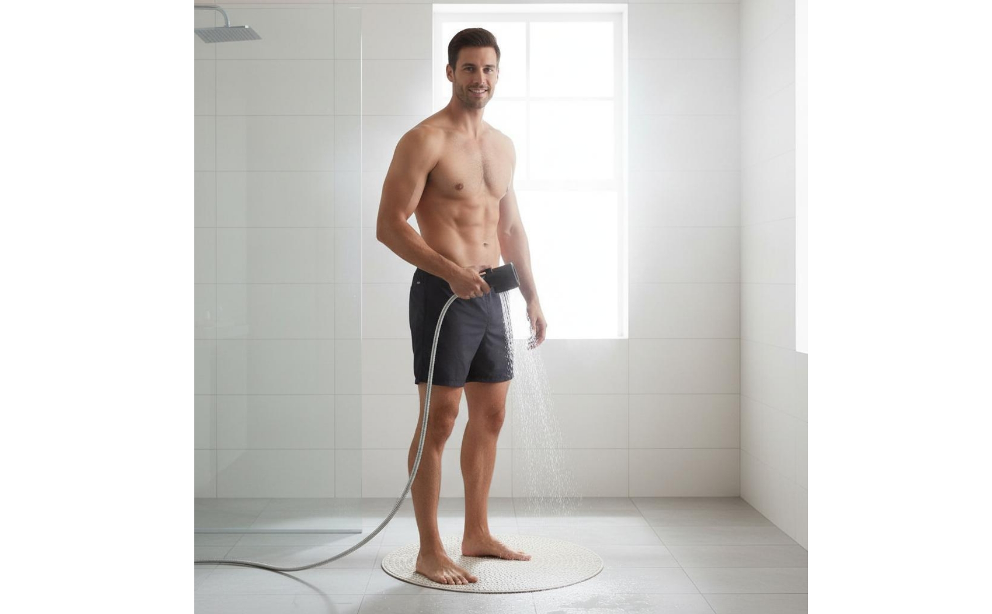 Circular Shower Head Large Flow Massage Shower Head Non-Clogging Nozzles