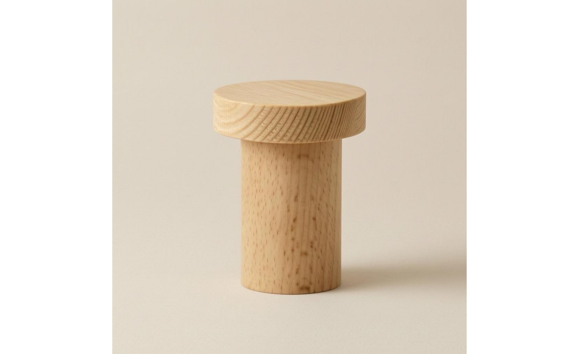 Wooden Handheld Stand Natural Wood Grain Model Painting Stand Round Top