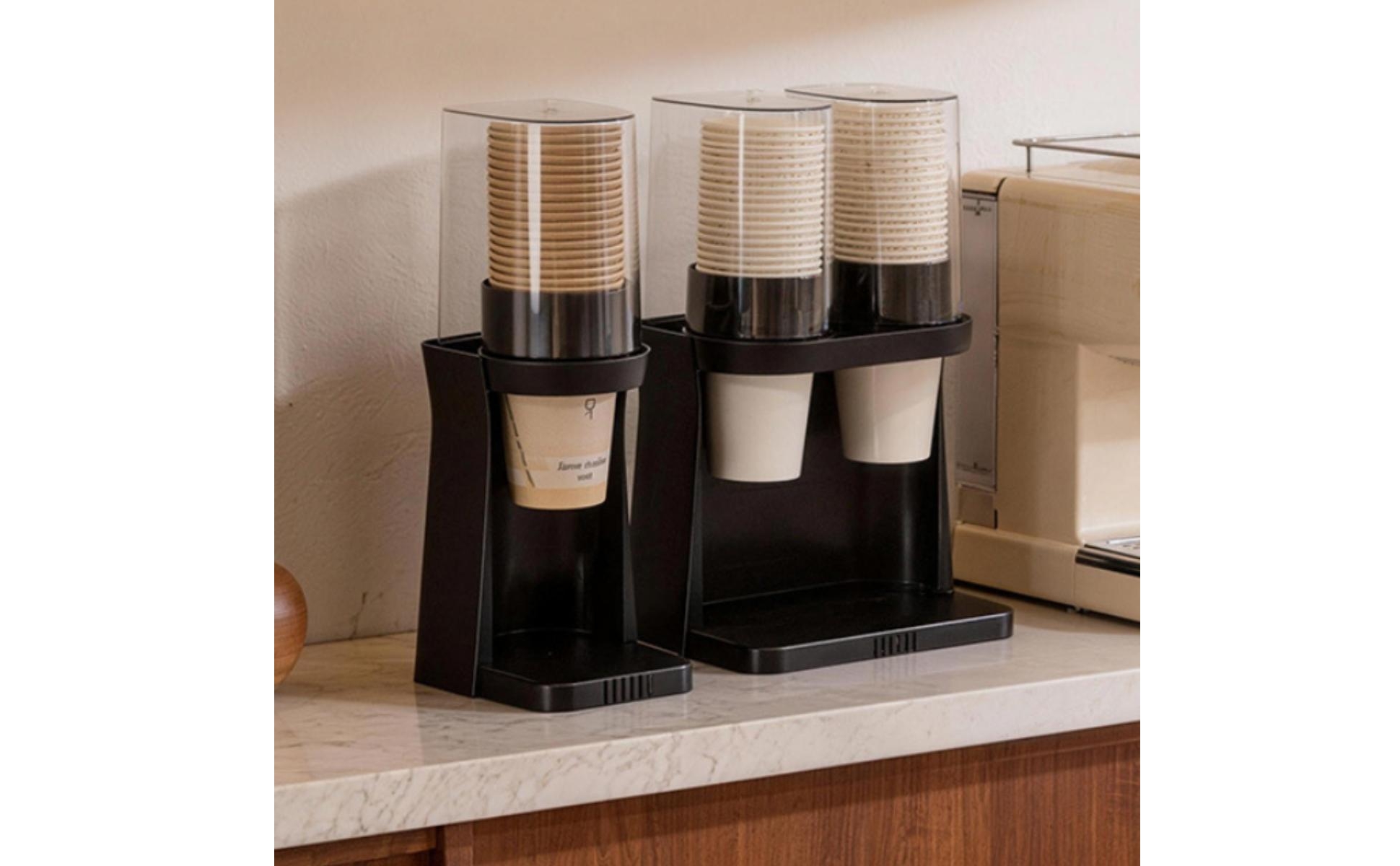 Paper Cup Dispenser Retro Style Clear Tube Cup Dispenser Cylindrical