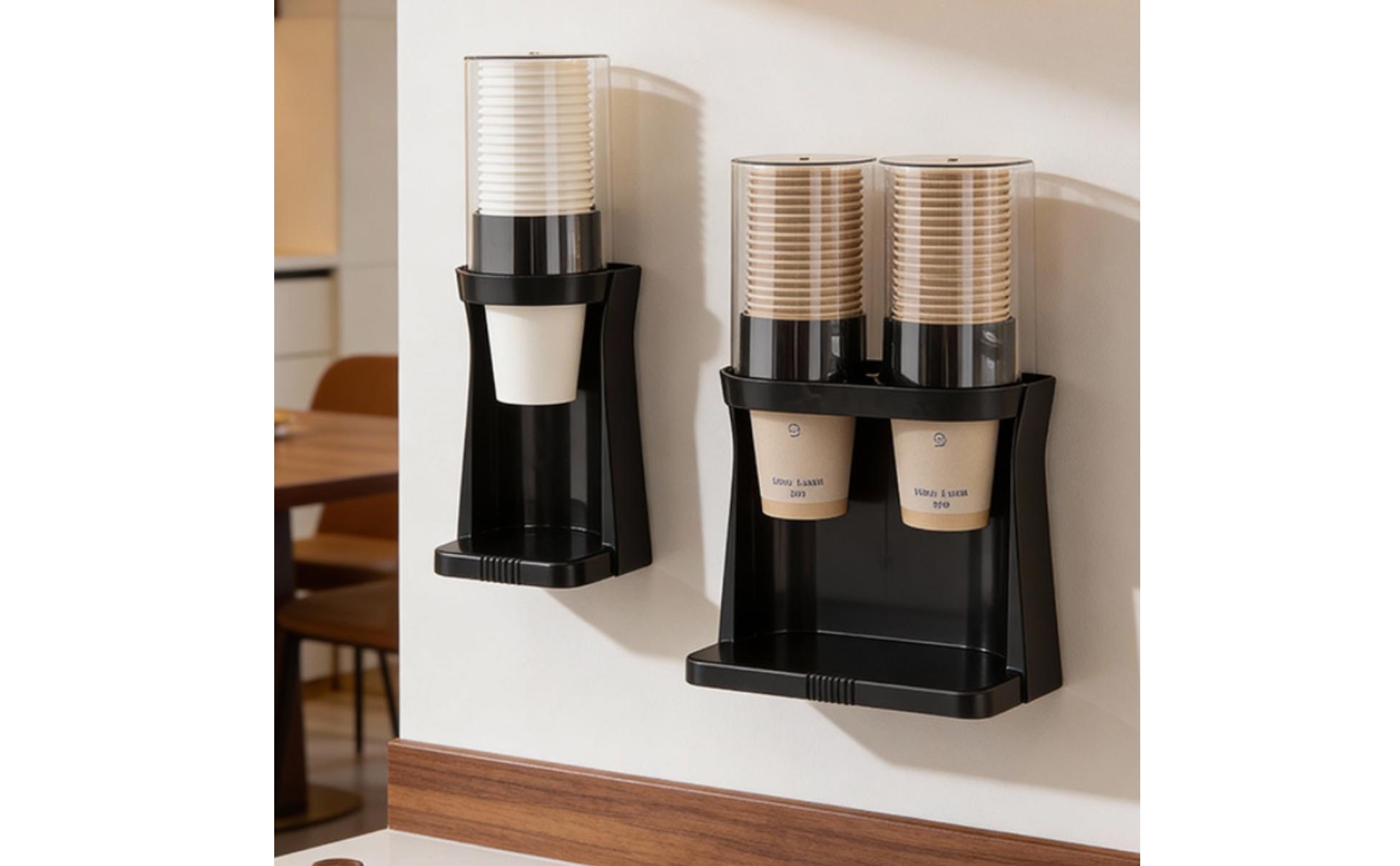 Paper Cup Dispenser Retro Style Clear Tube Cup Dispenser Cylindrical