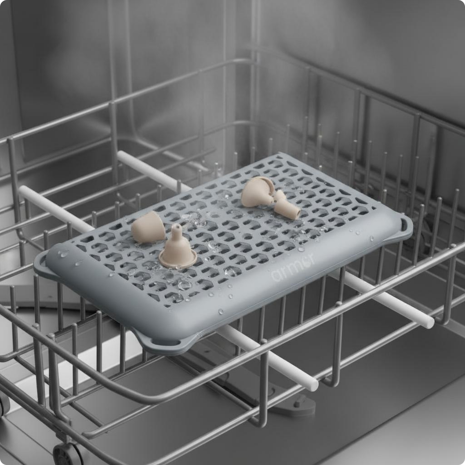Silicone Mesh Wash Basket Heat Resistant Mesh Dishwasher Basket Soft and