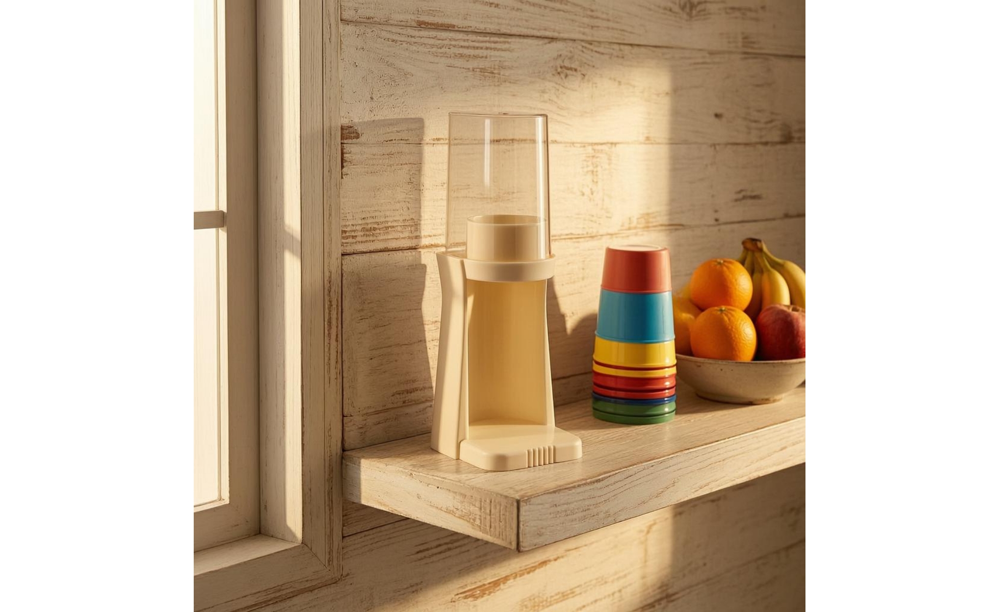 Paper Cup Dispenser Retro Style Clear Tube Cup Dispenser Cylindrical