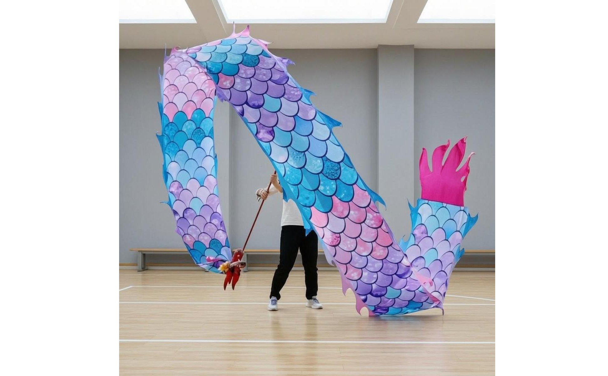 Dragon Dance Set Colorful Dragon Dance Prop Layered for Exercise, Performers