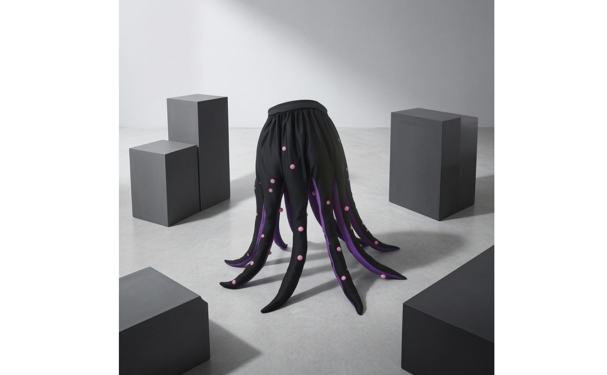 Black and Violet Octopus Outfit Curved Tentacles Long Tentacle Costume