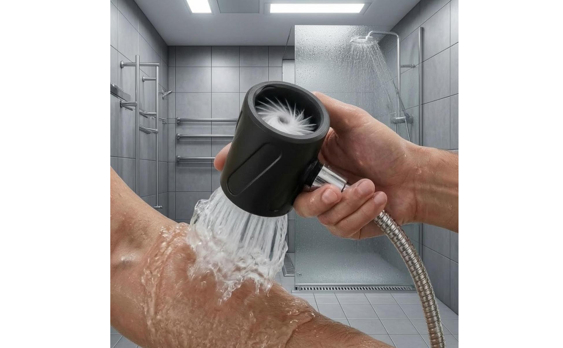 Circular Shower Head Large Flow Massage Shower Head Non-Clogging Nozzles