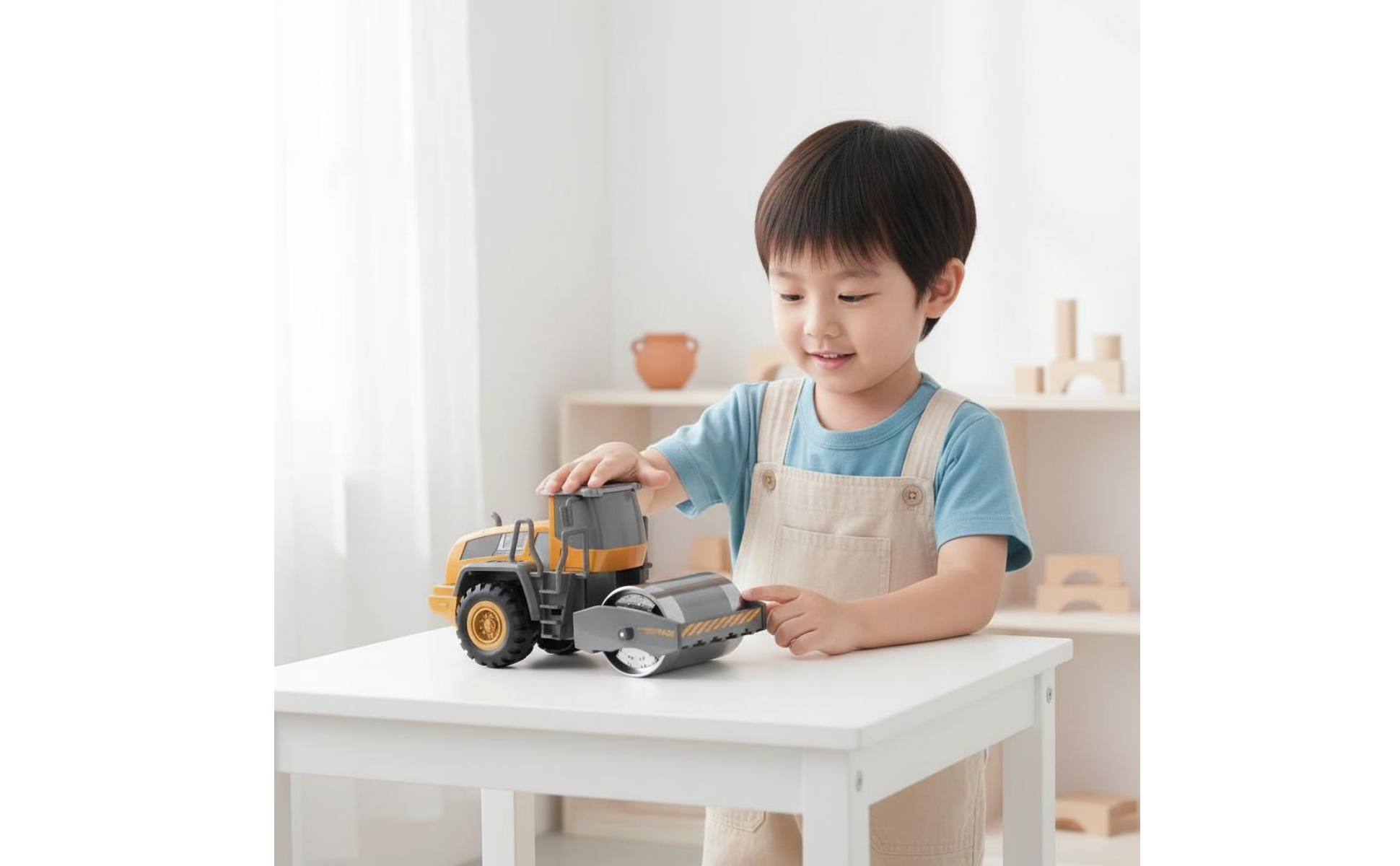 Simulated Tower Crane Tracked Base Crawler Crane Model Movable Hook for Boys