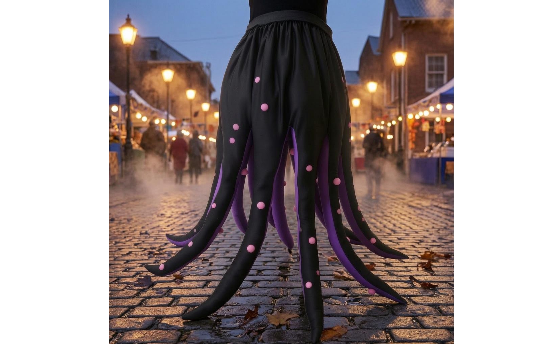 Black and Violet Octopus Outfit Curved Tentacles Long Tentacle Costume