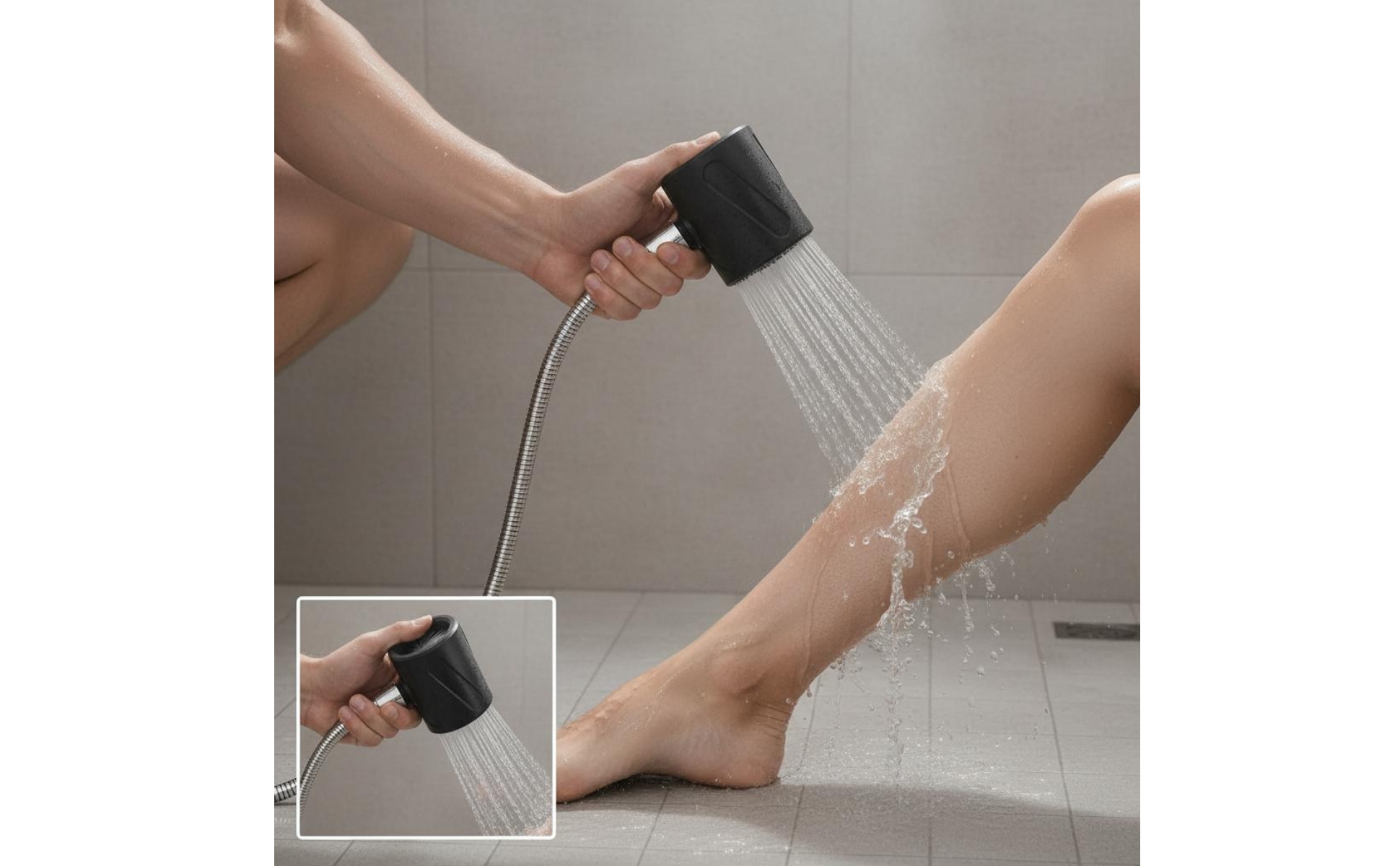 Circular Shower Head Large Flow Massage Shower Head Non-Clogging Nozzles