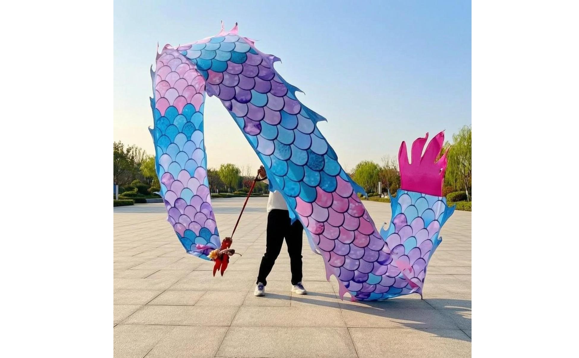 Dragon Dance Set Colorful Dragon Dance Prop Layered for Exercise, Performers