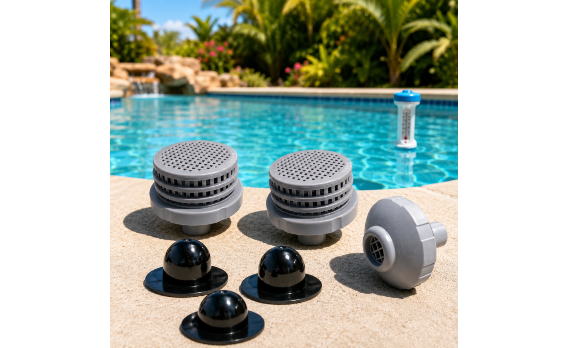 6 Pieces Perforated Filter Screen Gray and Black Round Connector Piece