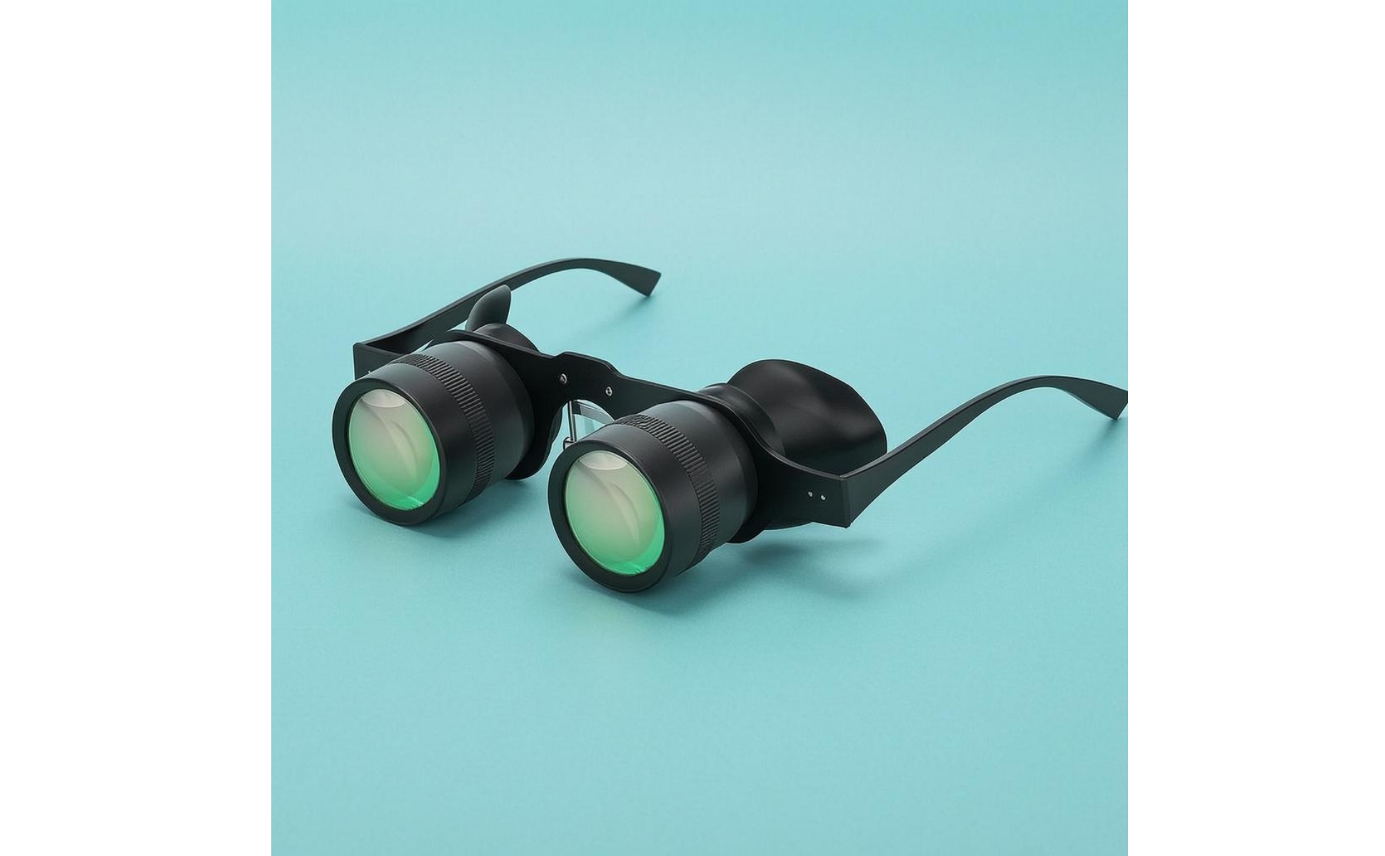 Fishing Telescope 10x Magnification Eyeglass Telescope Green-Tinted Lenses