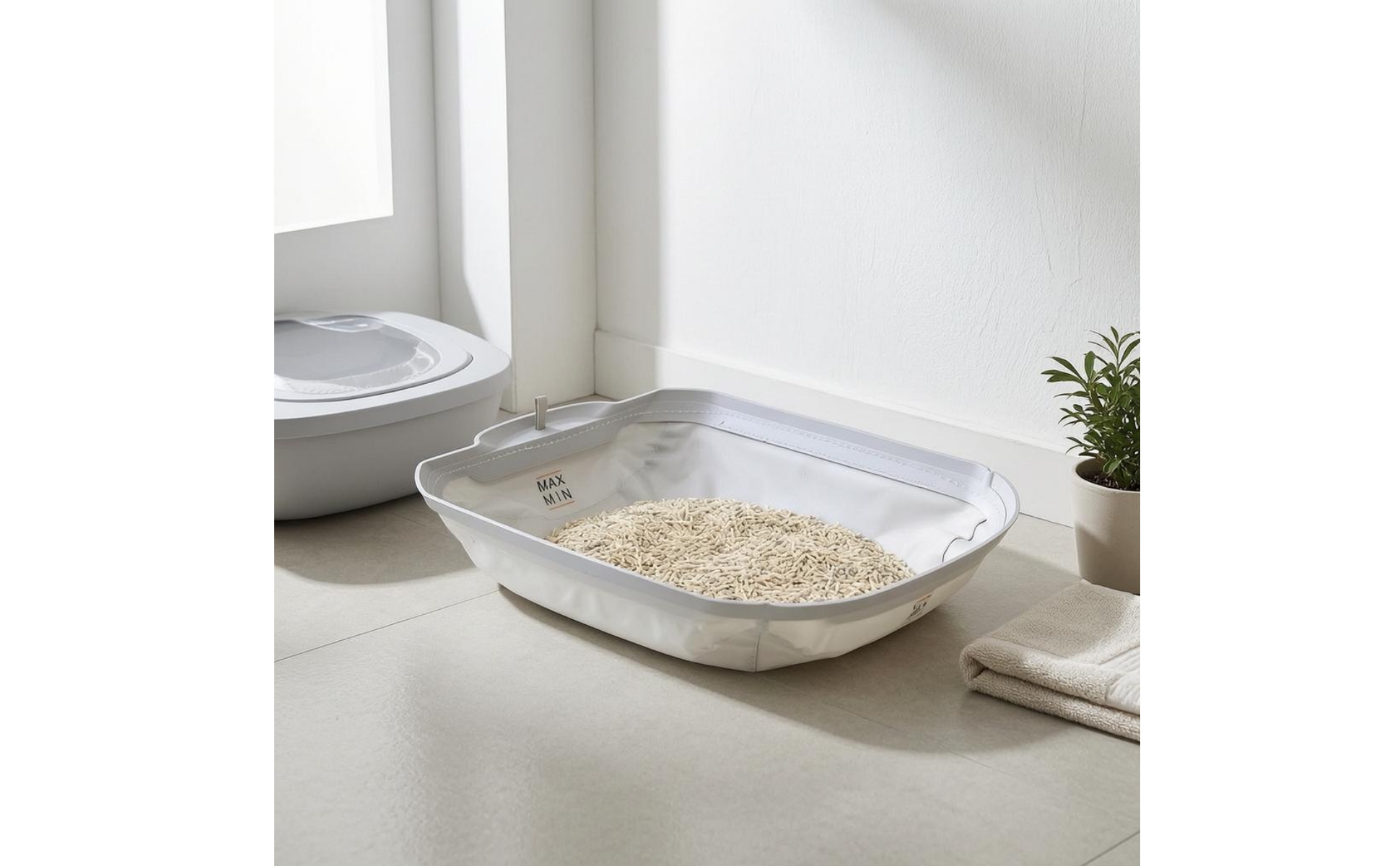 Cat Litter Box Cushion Raised Edges Soft Litter Liner Stitched Seams