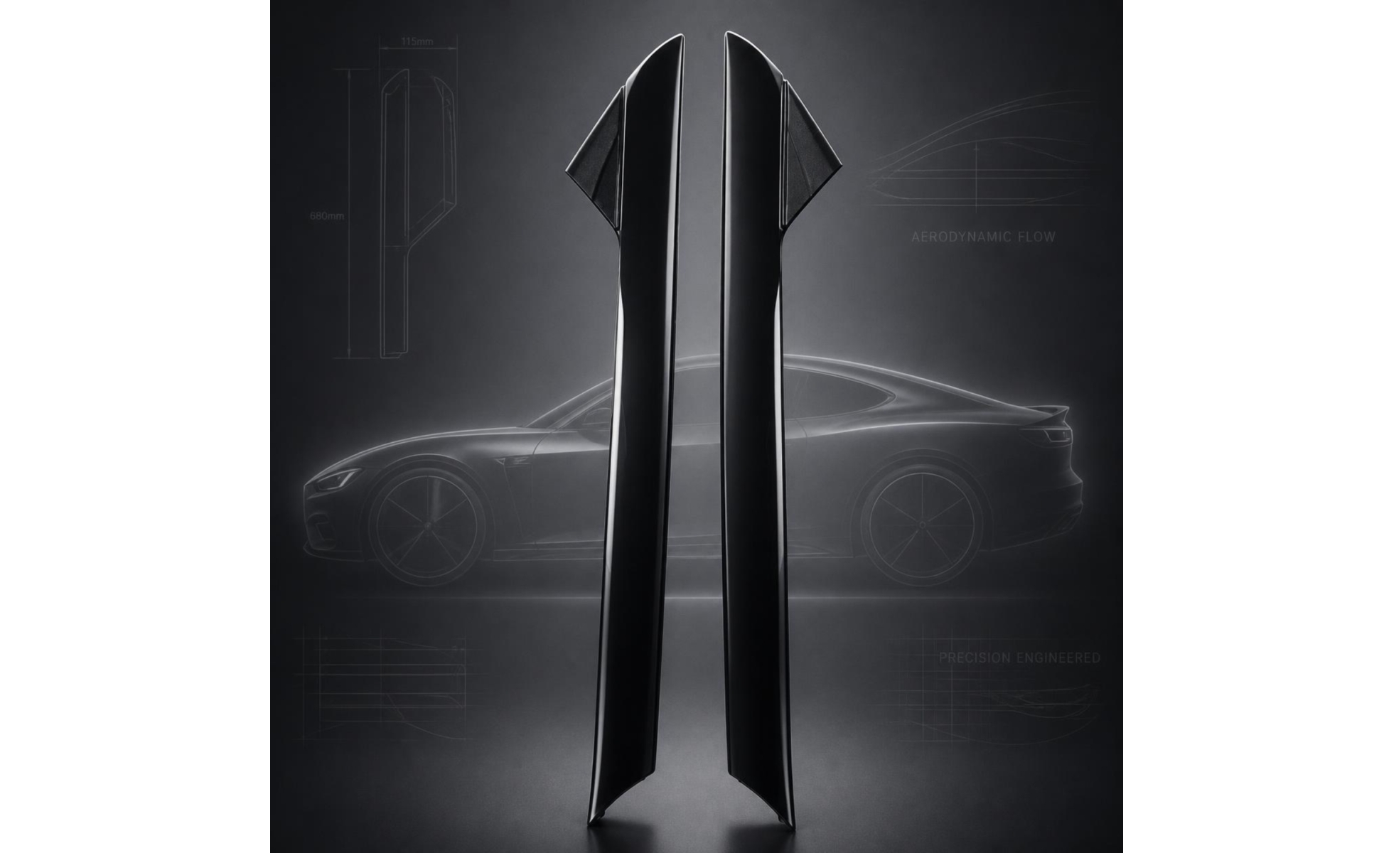 Front Windshield Trim Panel ABS Plastic Windshield Trim Panel Decorative