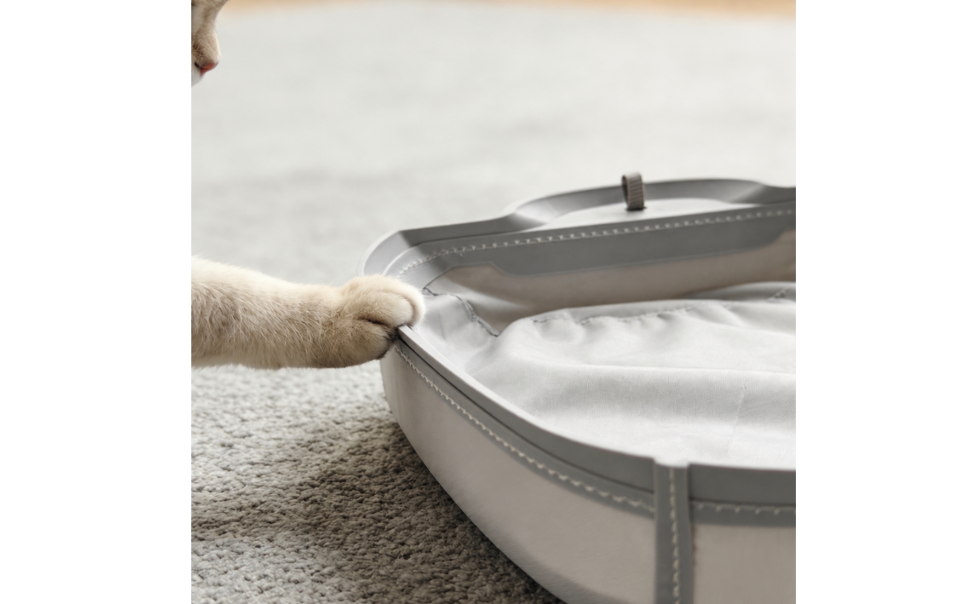 Cat Litter Box Cushion Raised Edges Soft Litter Liner Stitched Seams