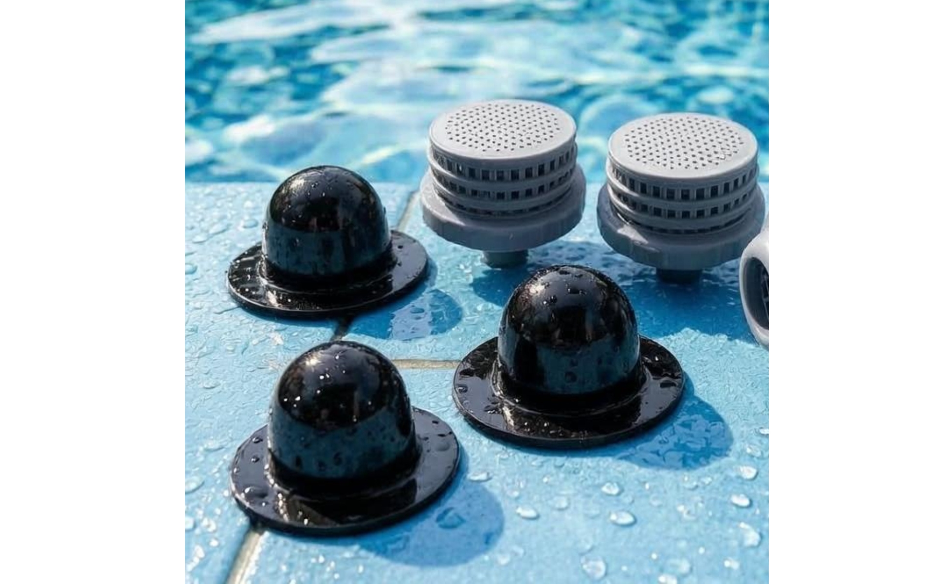 6 Pieces Perforated Filter Screen Gray and Black Round Connector Piece