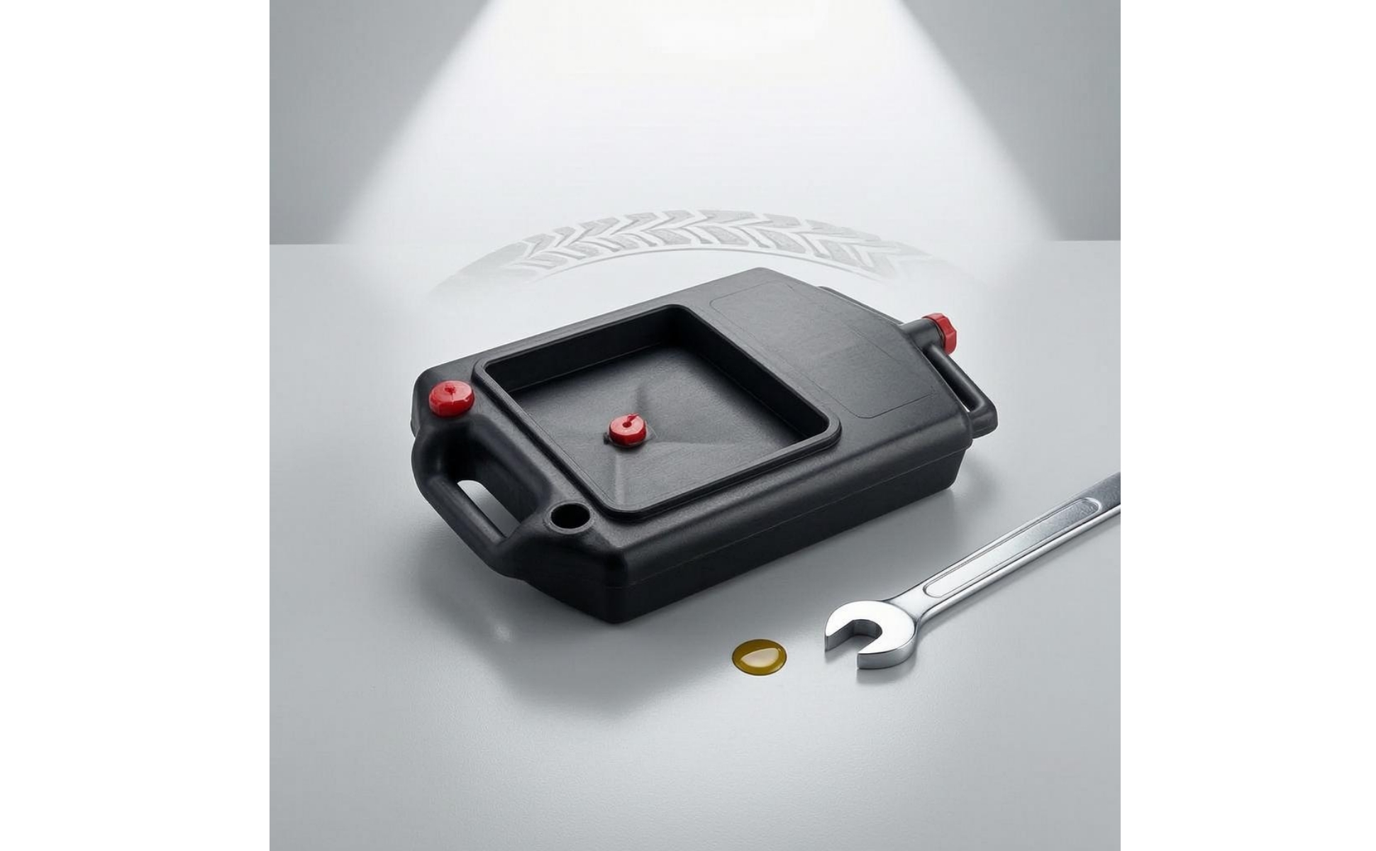 Oil Drain Pan Recessed Basin Low Profile Oil Drain Pan Side Handles