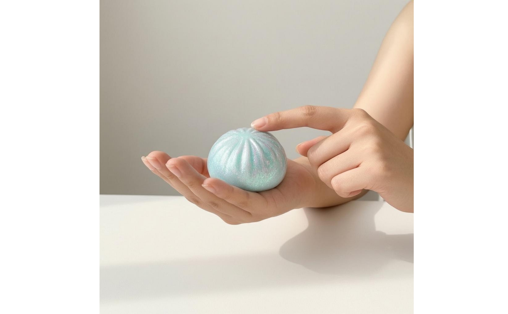 12 Pieces Glitzernder Dumpling Squishy Präsentationsbox Dumpling Squishy Set