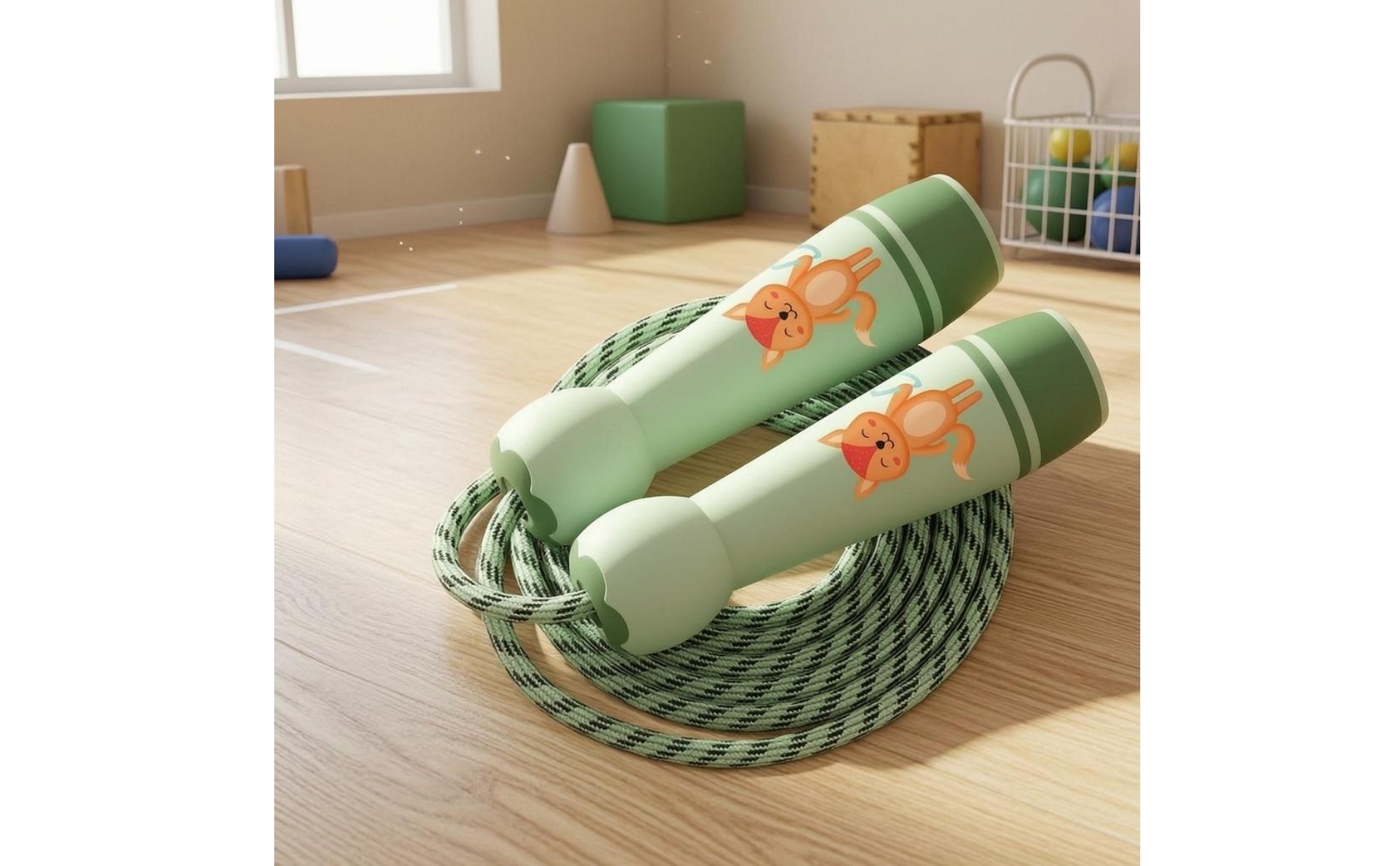 Children's Jump Rope Cartoon Handle Beginner Jump Rope Handheld Grips
