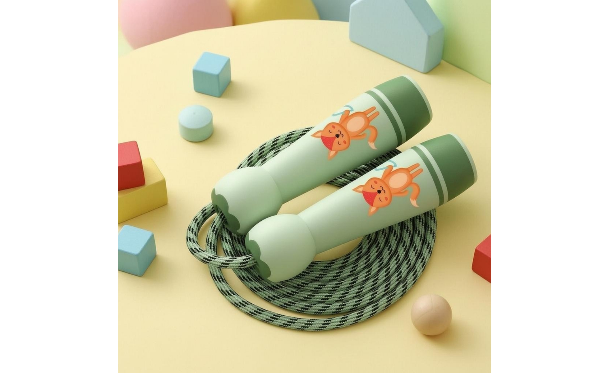 Children's Jump Rope Cartoon Handle Beginner Jump Rope Handheld Grips