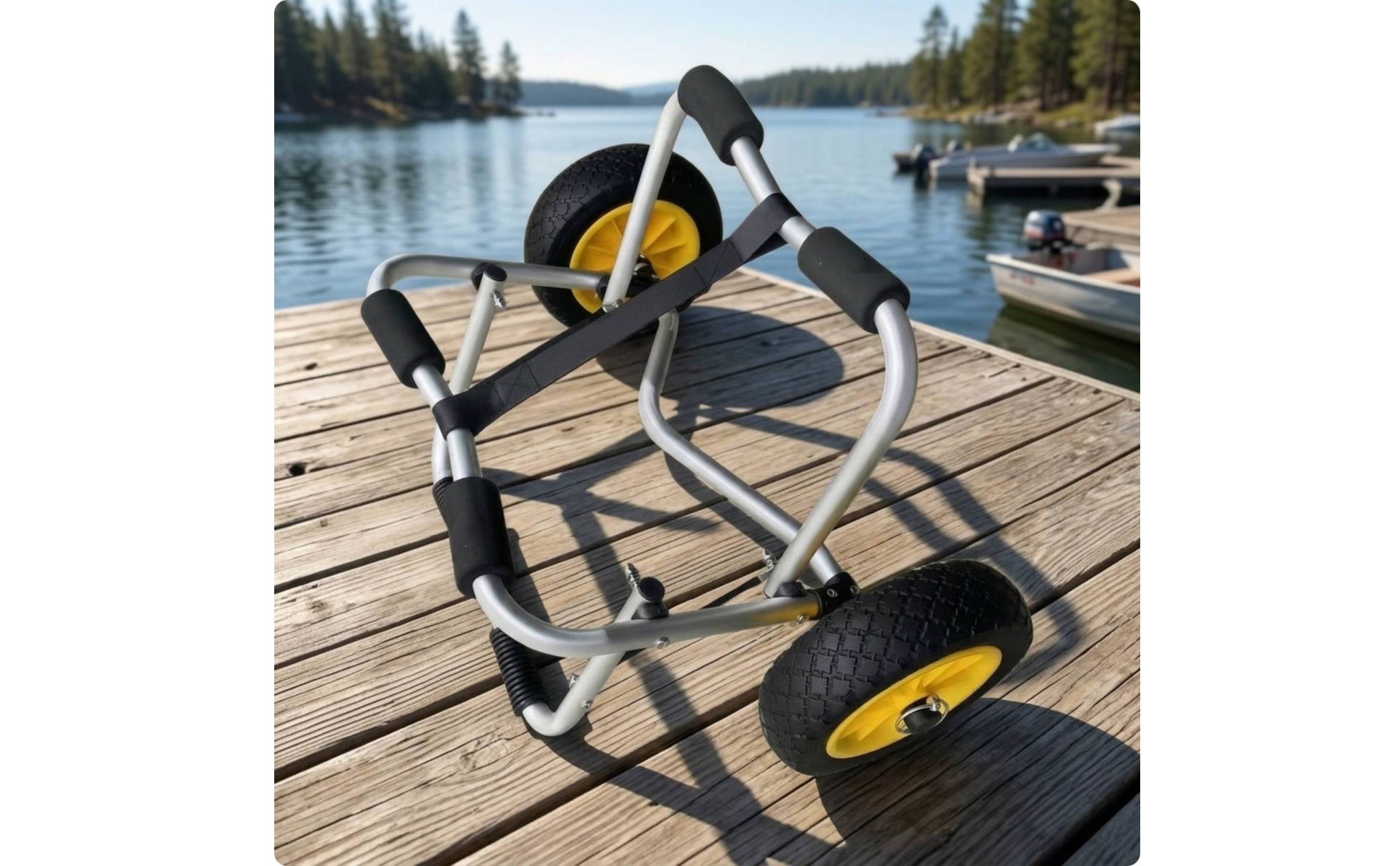 Remorque de Kayak En Aluminium Chariot de Transport Kayak Cadre Tubulaire