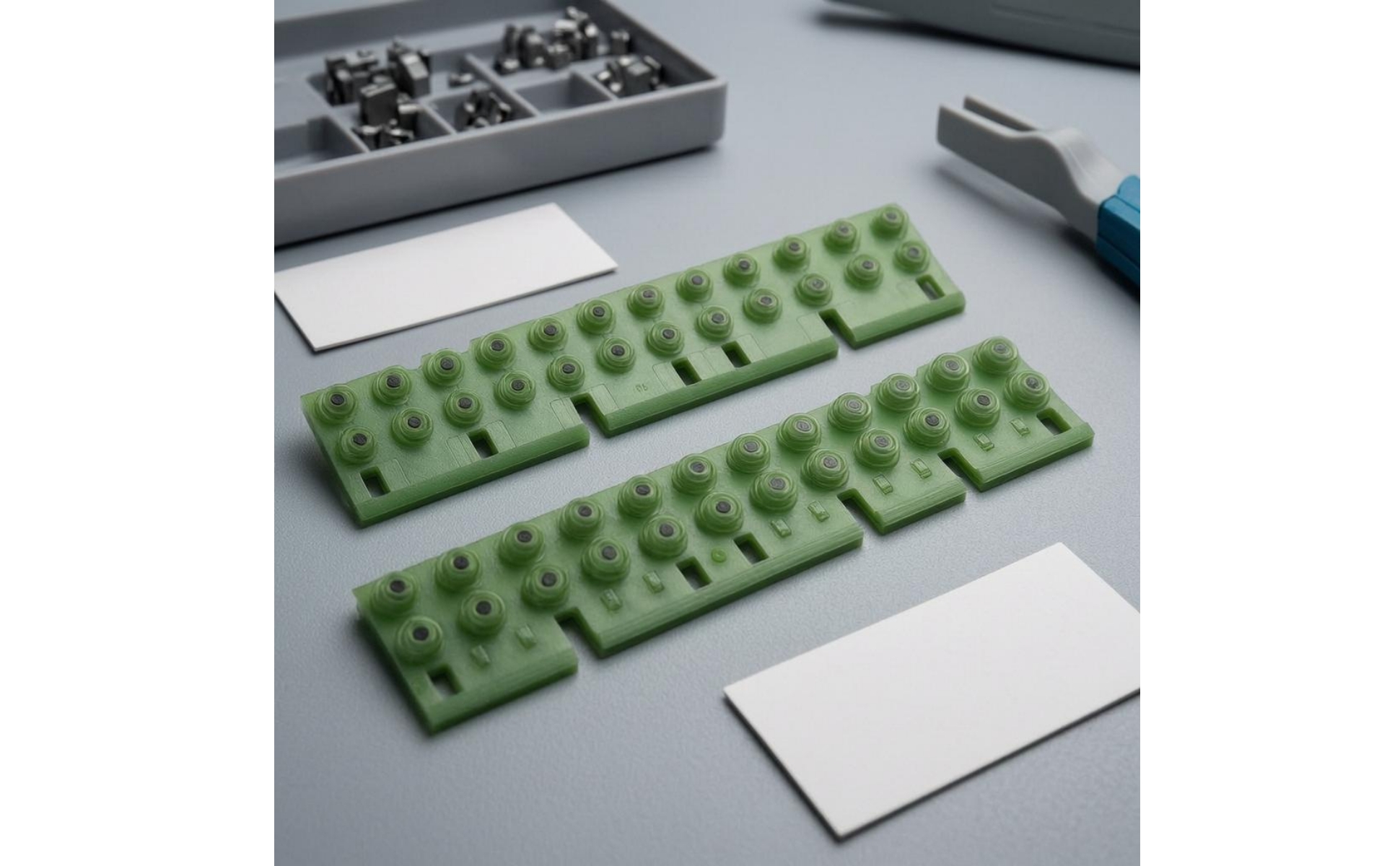 Conductive Rubber Strip Rectangular Cutouts Electronic Keyboard Touch Strip