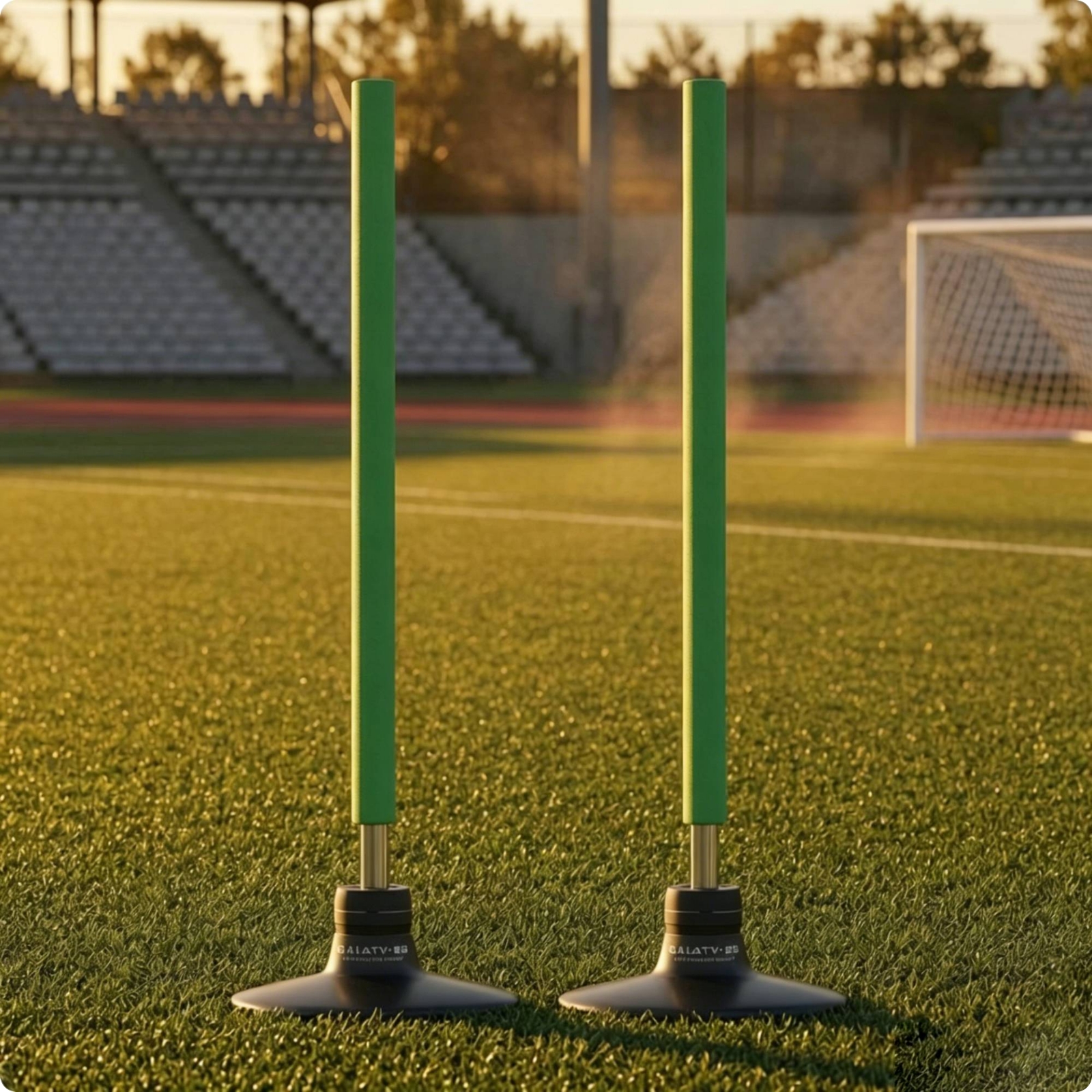 2 Pieces Agility Training Pole Foam Covered Sports Gear High Visibility