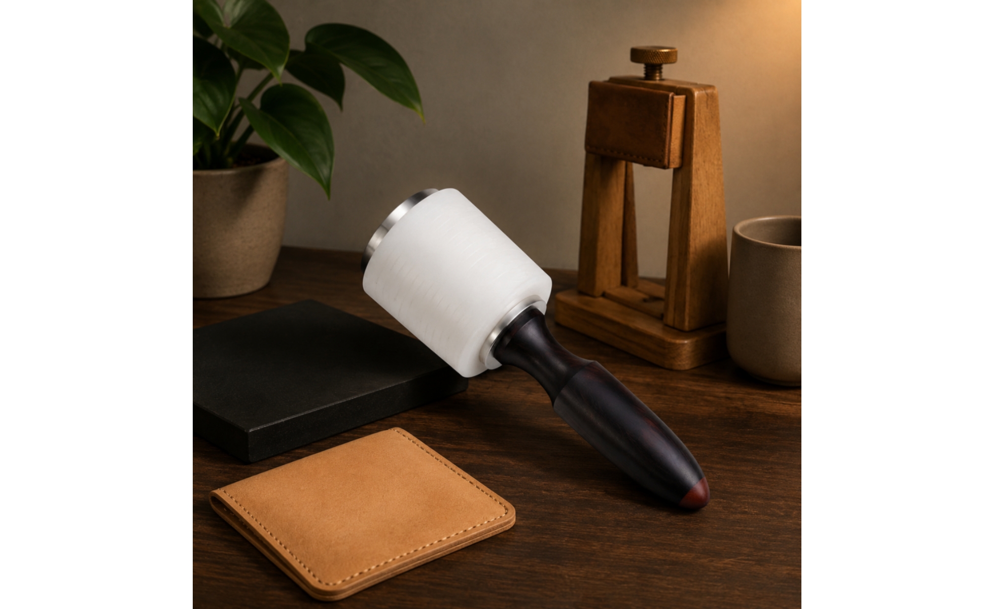 Nylon Head Mallet Stainless Steel Leather Mallet Long-Lasting