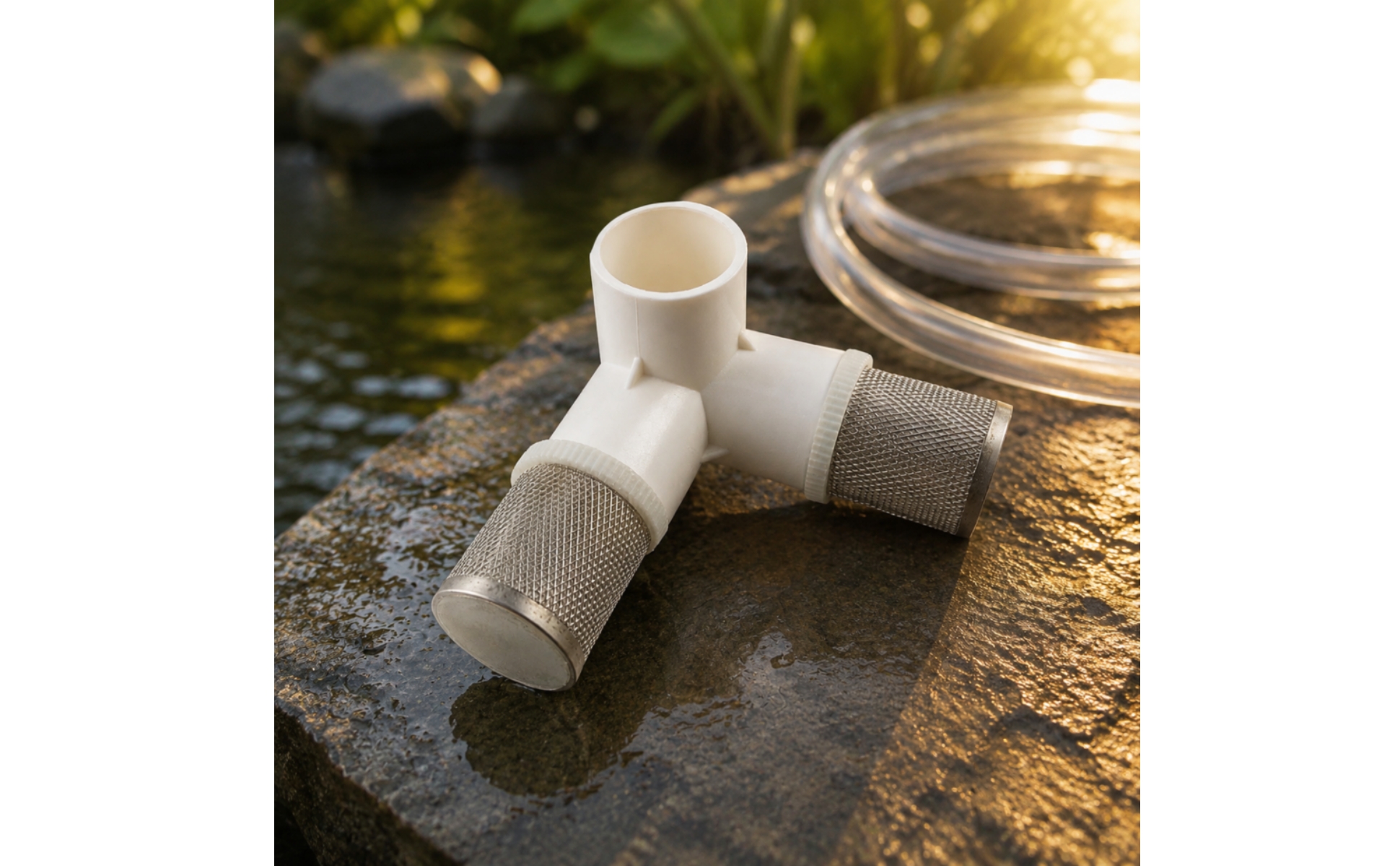 Raccord PVC T Maille Métallique Raccord Filtre Aquarium Acier Inoxydable