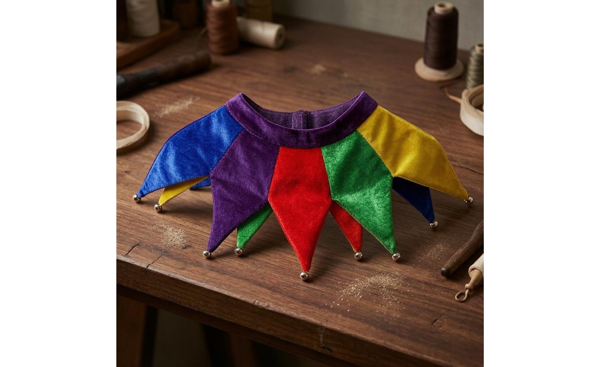 Jester Shoulder Cape Multicolor Jester Collar Bright Colors