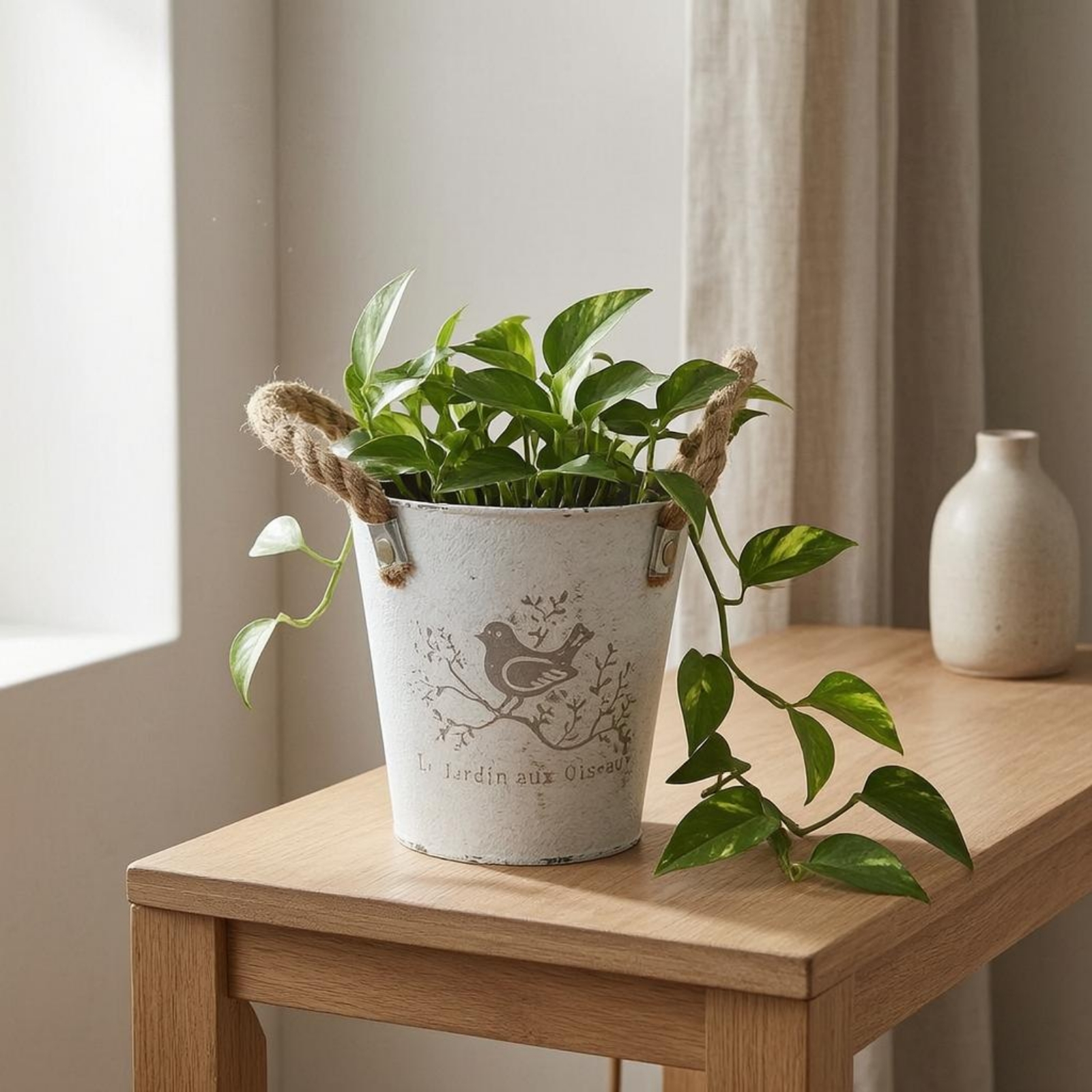 Rustic Bird Planter Iron Garden Decor Multi-Purpose - Produktbild 2