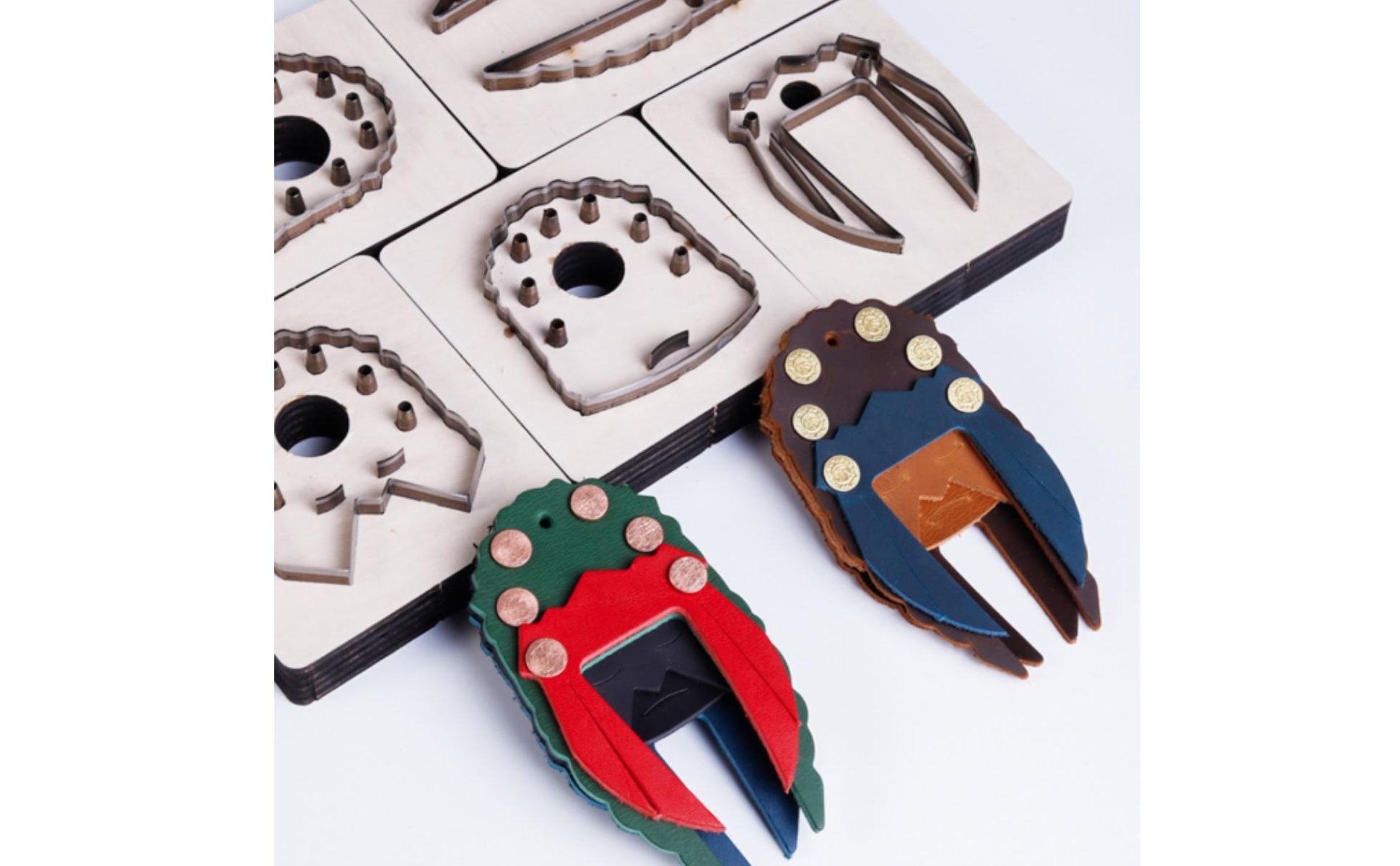 5 Pieces Leather Keychain Die Set High-Strength Alloy Steel