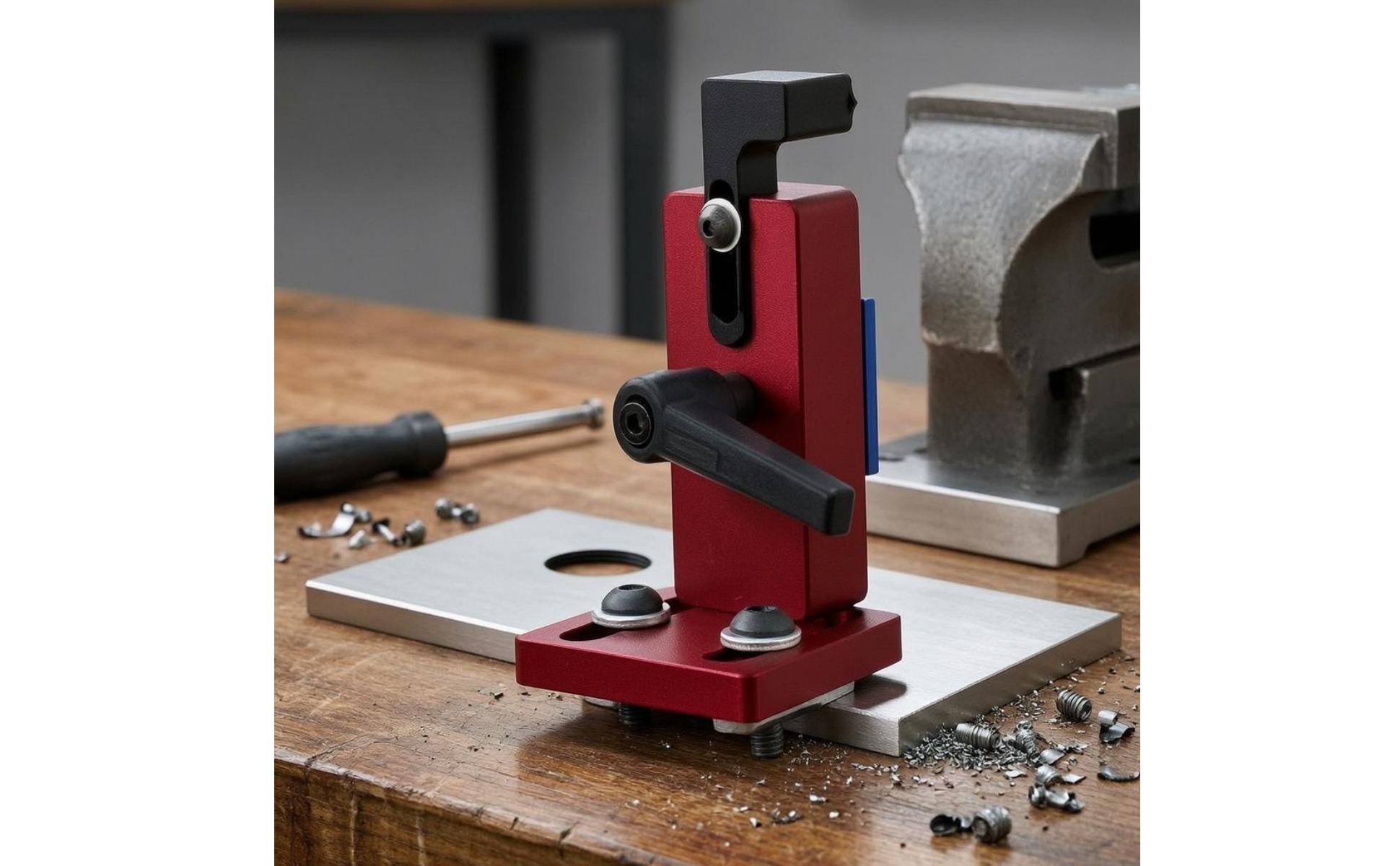 Maschinenanschlag aus Aluminium CNC-Gefräst verstellbarer Anschlag verstellbar