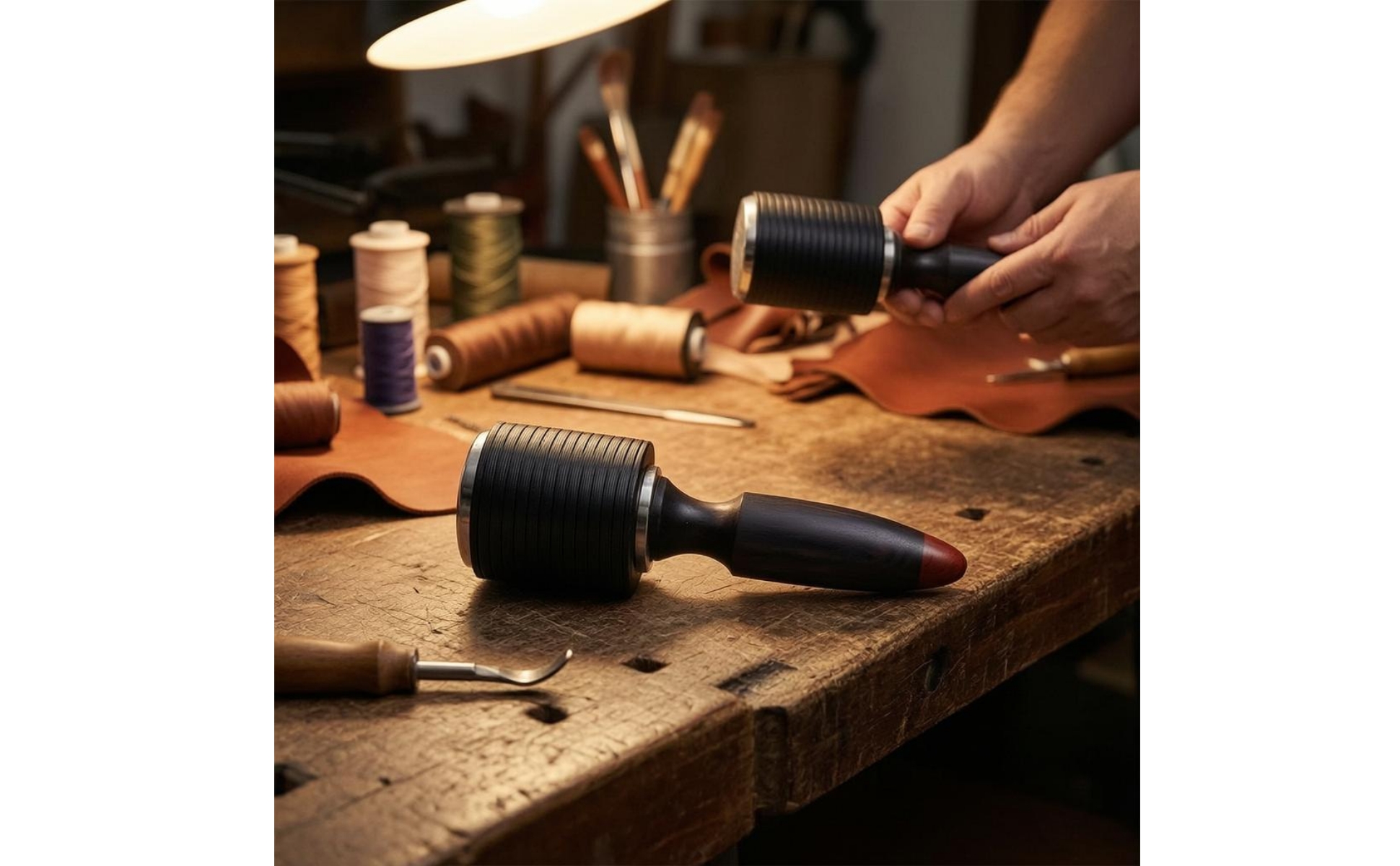 Nylon Head Mallet Stainless Steel Leather Mallet Long-Lasting