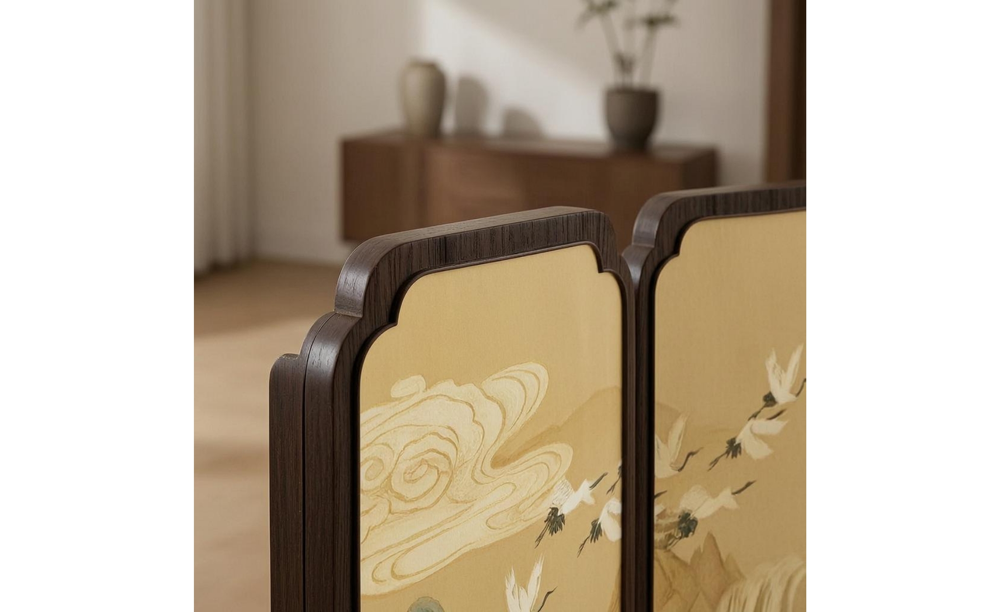 Desktop Folding Screen Mountain and Cloud Four-Panel Folding Screen Calligraphy