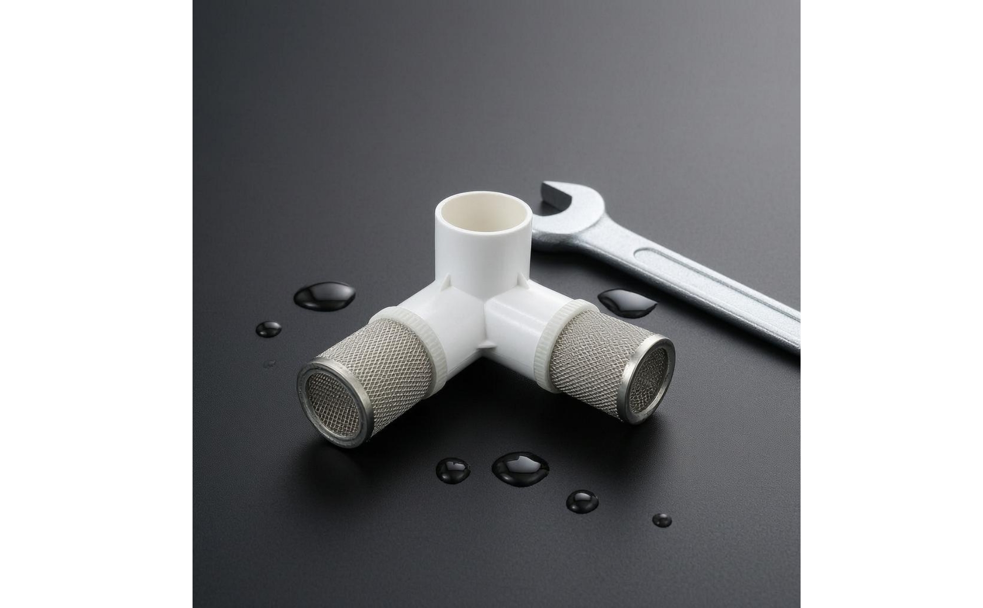 Raccord PVC T Maille Métallique Raccord Filtre Aquarium Acier Inoxydable