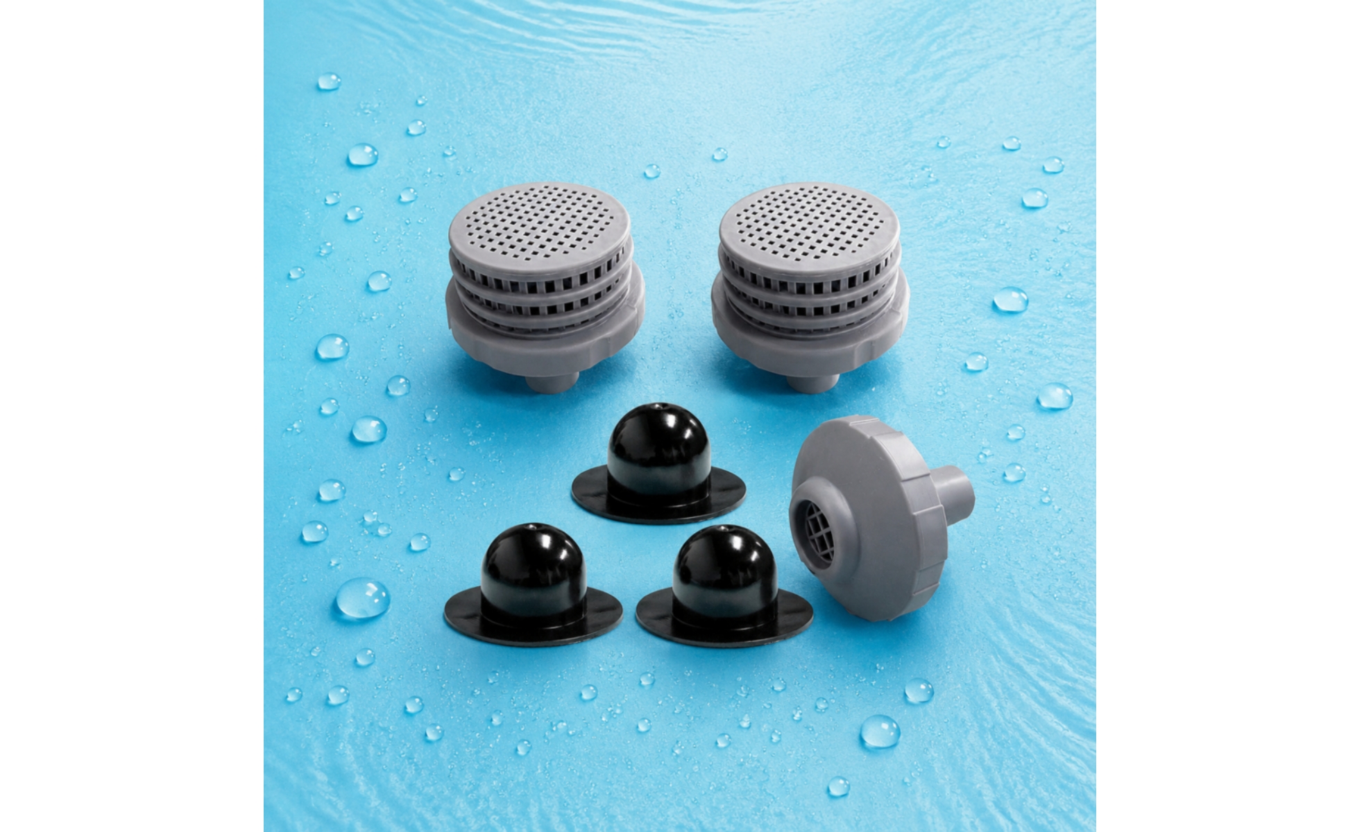 6 Pieces Perforated Filter Screen Gray and Black Round Connector Piece