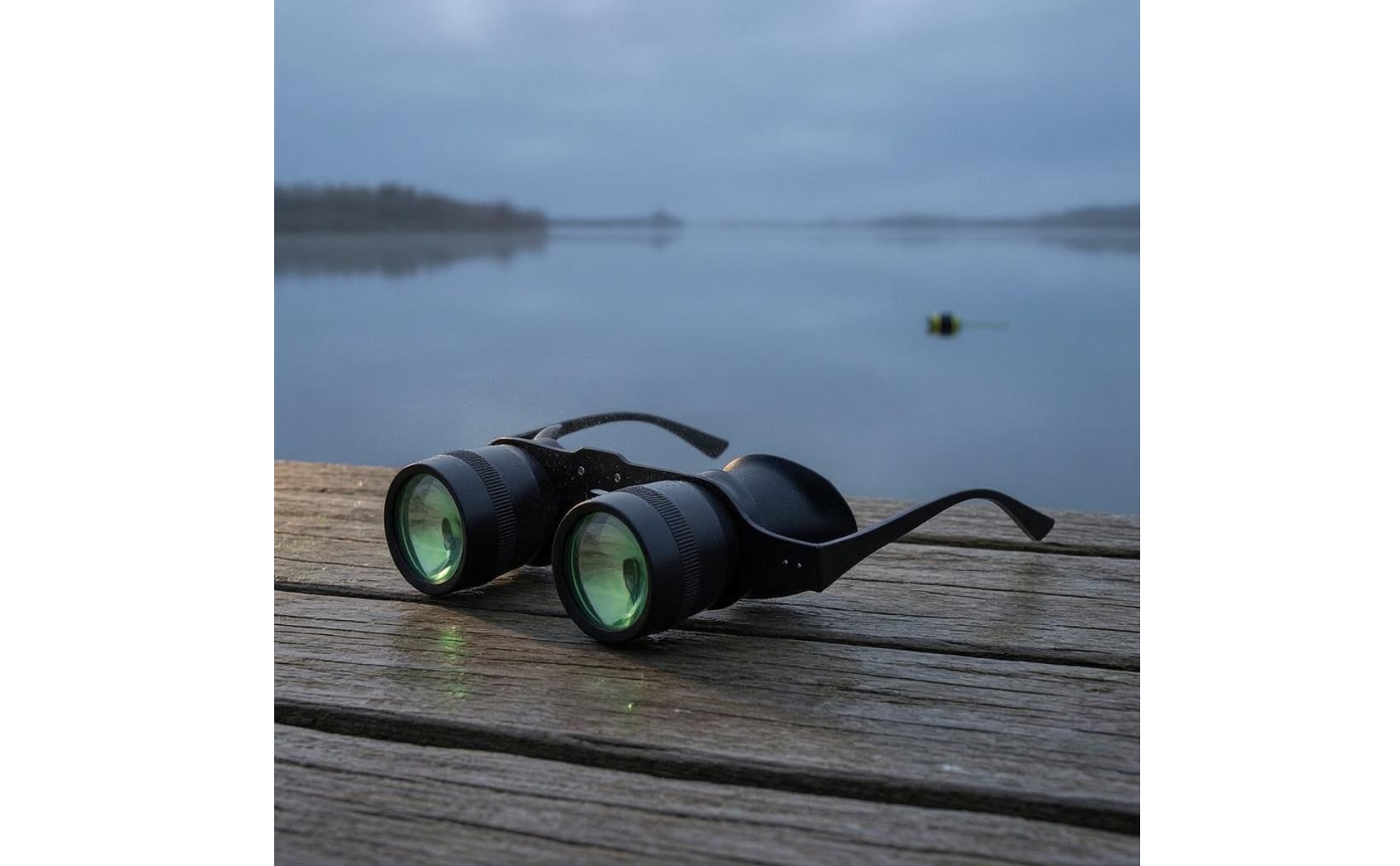 Fishing Telescope 10x Magnification Eyeglass Telescope Green-Tinted Lenses