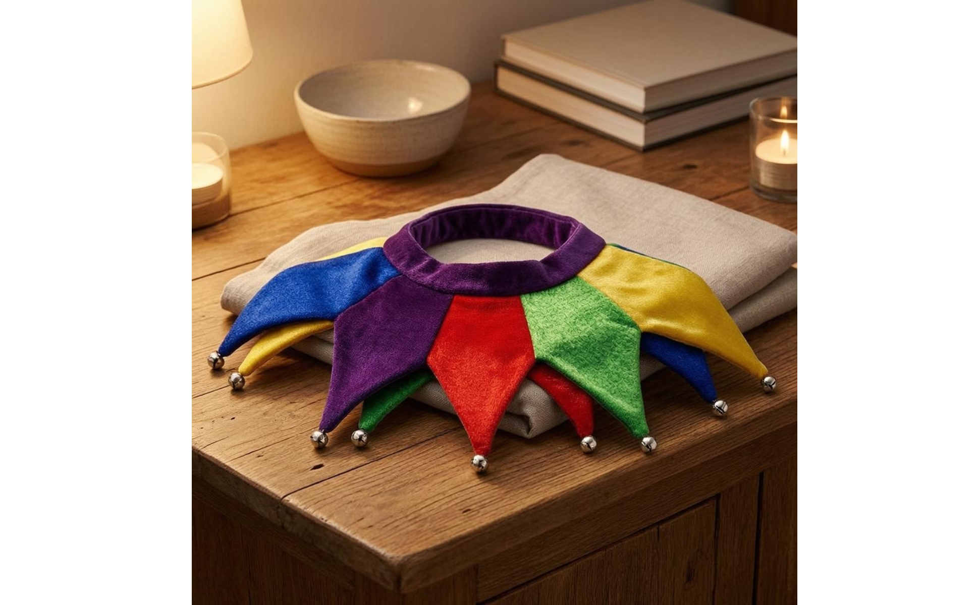 Jester Shoulder Cape Multicolor Jester Collar Bright Colors