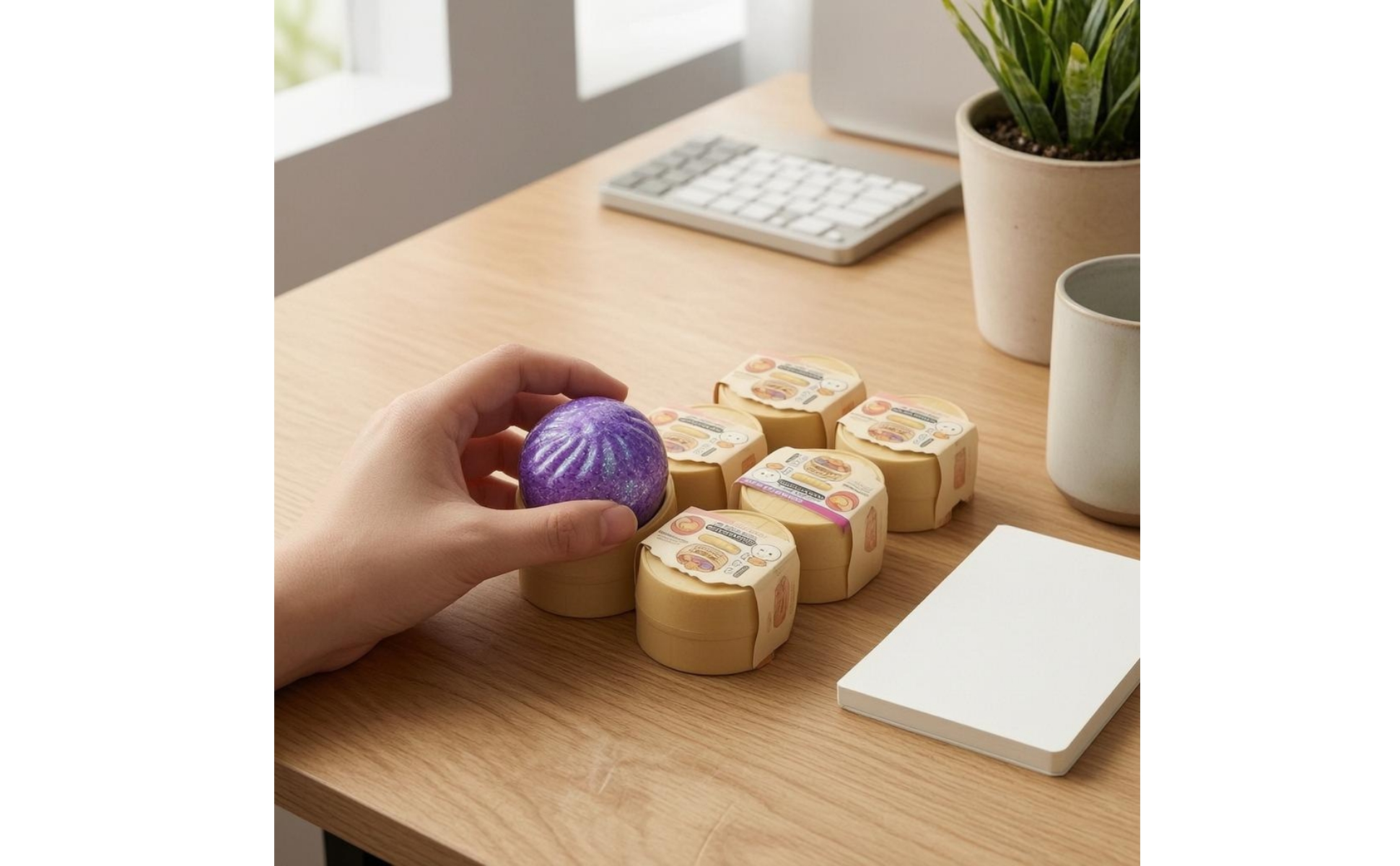 12 Pieces Glitzernder Dumpling Squishy Präsentationsbox Dumpling Squishy Set