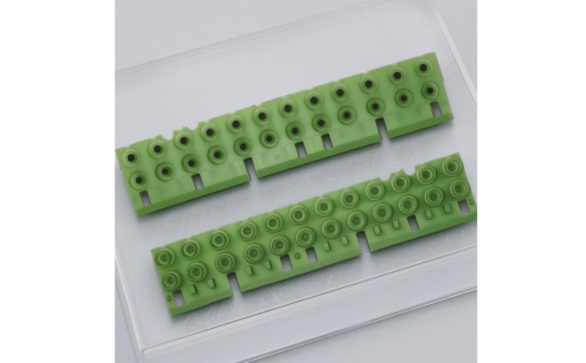 Conductive Rubber Strip Rectangular Cutouts Electronic Keyboard Touch Strip