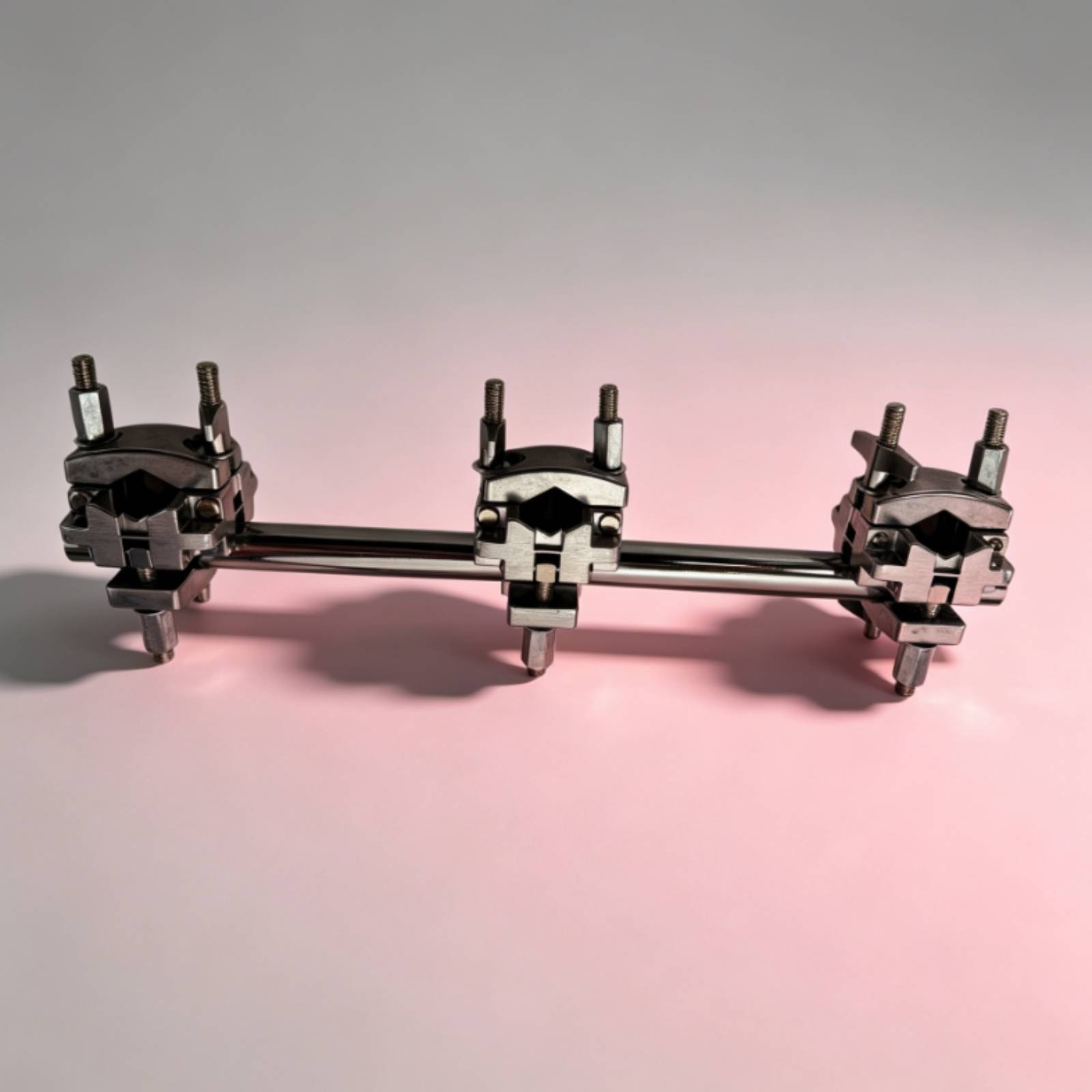 Drum Hardware Extension Bar Chrome Finish 3 Clamp Drum Bar Sturdy