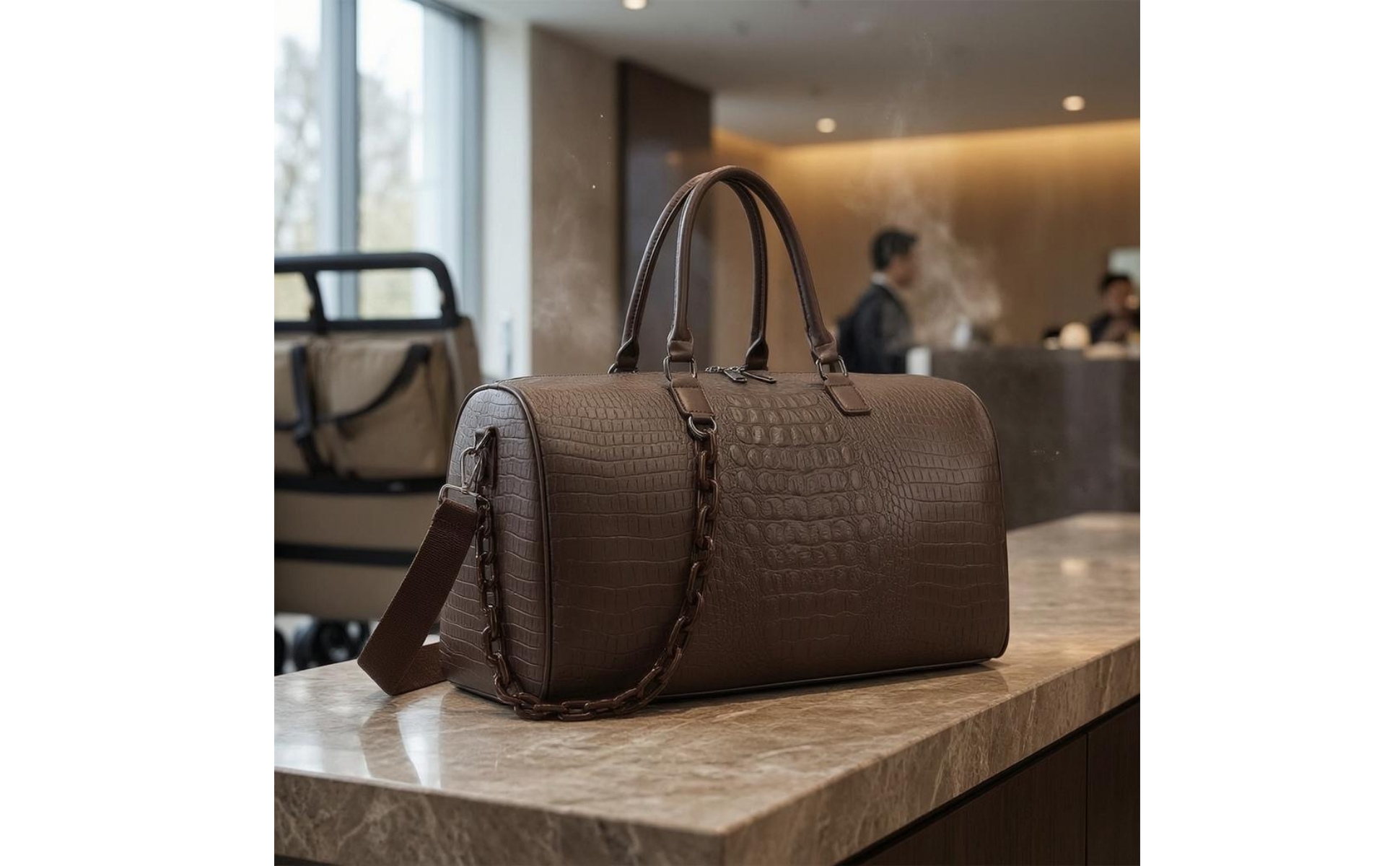 Embossed Duffel Detachable Shoulder Strap
