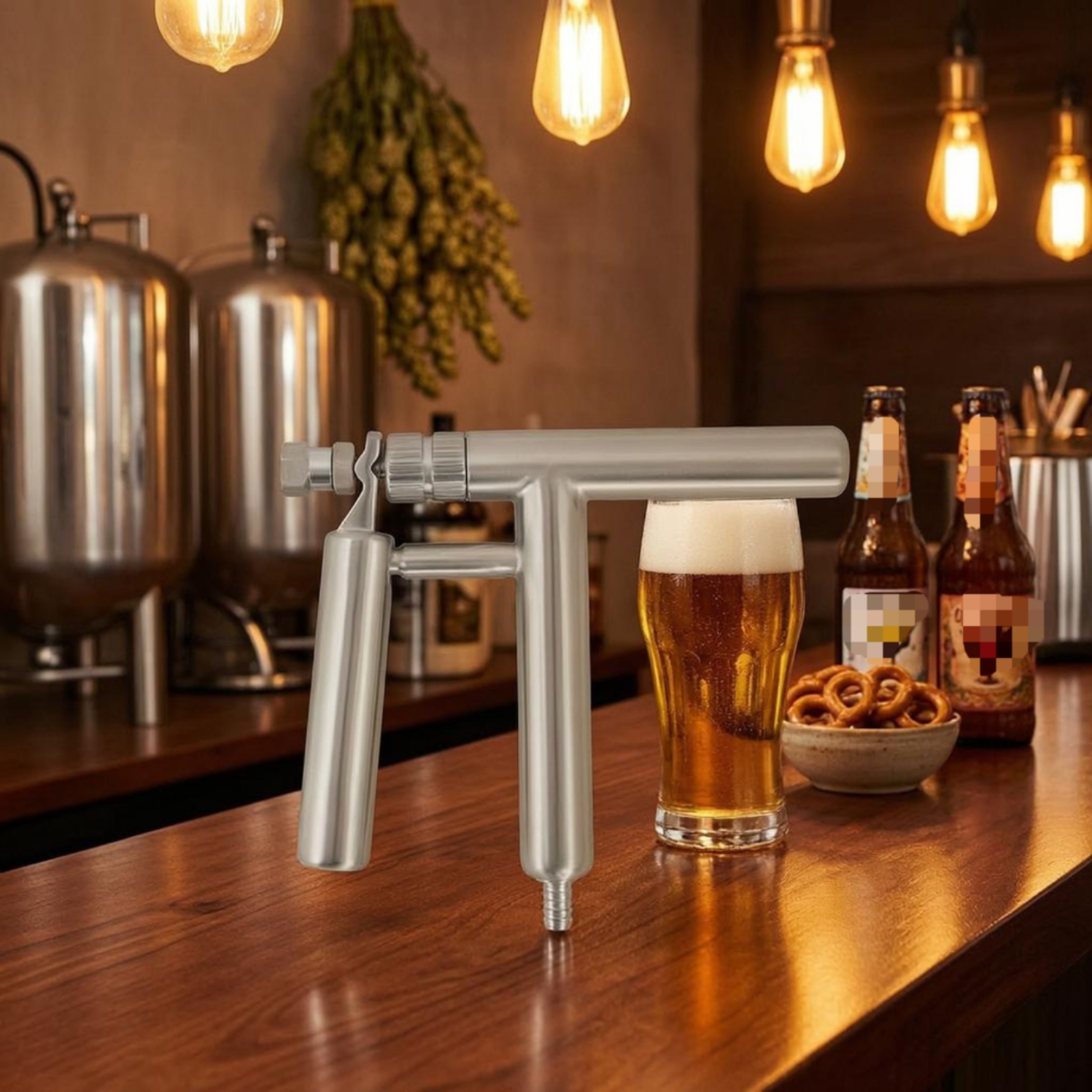 Edelstahl-Bierpistole Lebensmittelecht Bierpistole Poliert - Produktbild 4