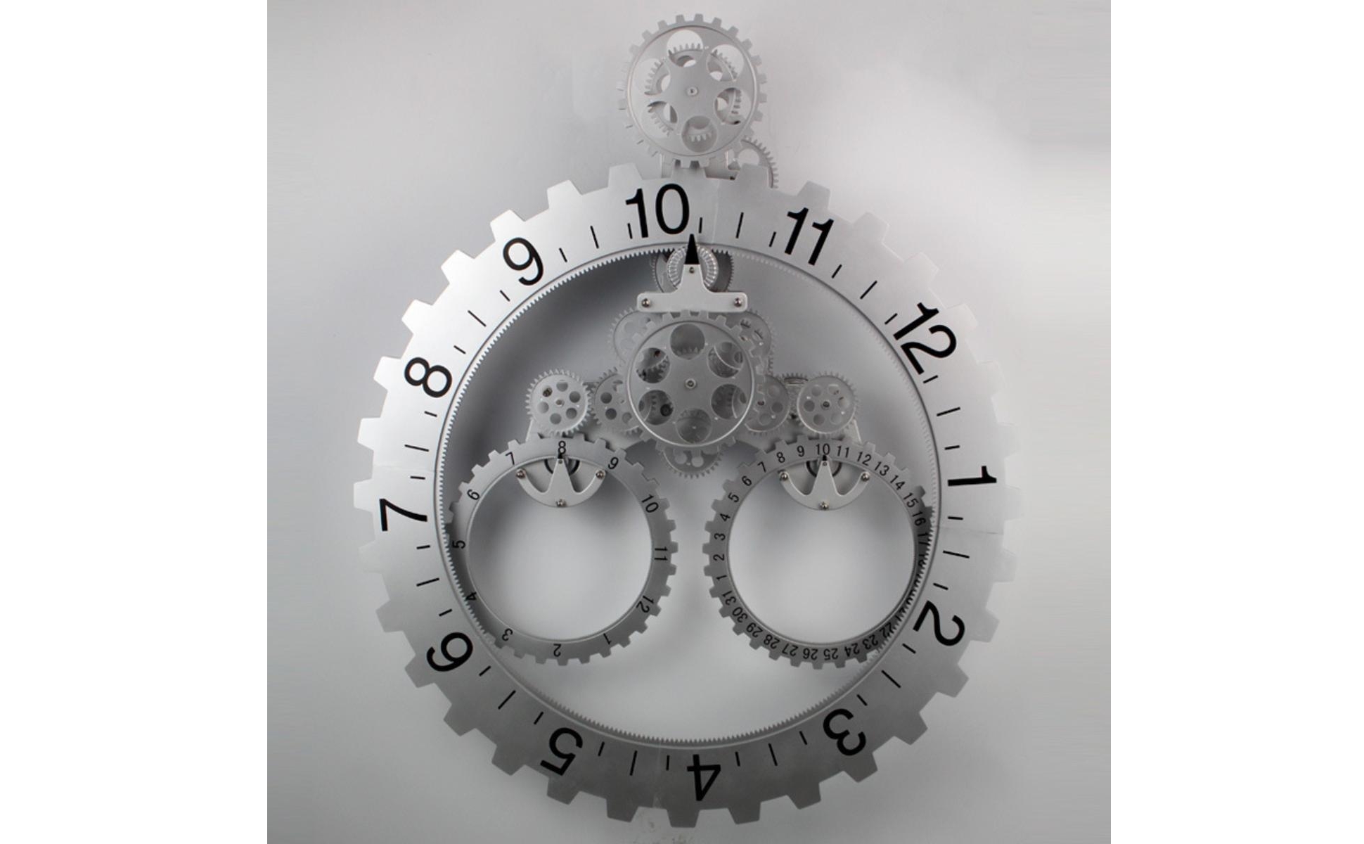 Gear Wall Clock Exposed Gears Industrial Wall Clock Quartz Movement